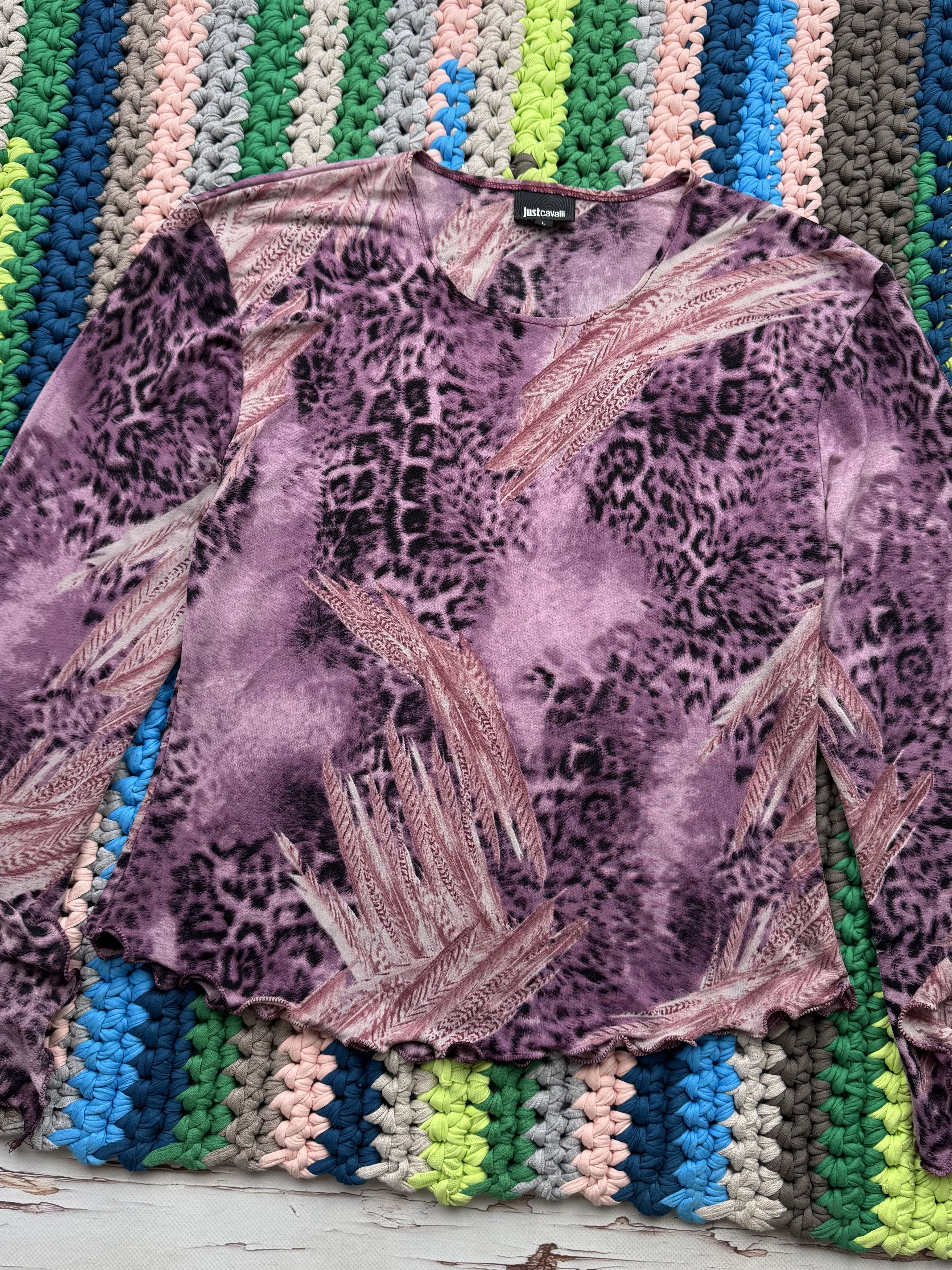 Just Cavalli Just Cavalli Vintage Blouse (V311)(D10) Size L / US 10 / IT 46 - 2 Thumbnail