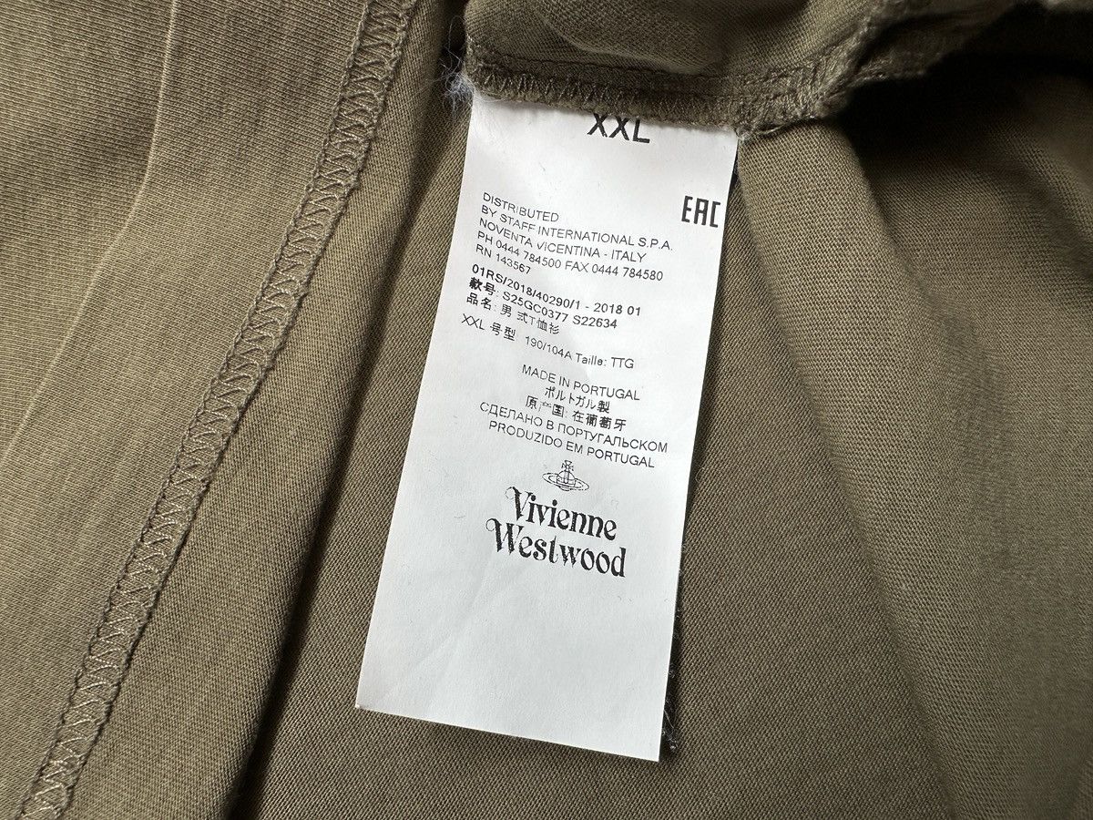 Vivienne Westwood VIVIENNE WESTWOOD Orb Logo Khaki Green T-Shirt Men’s XXL Size US XXL / EU 58 / 5 - 11 Thumbnail