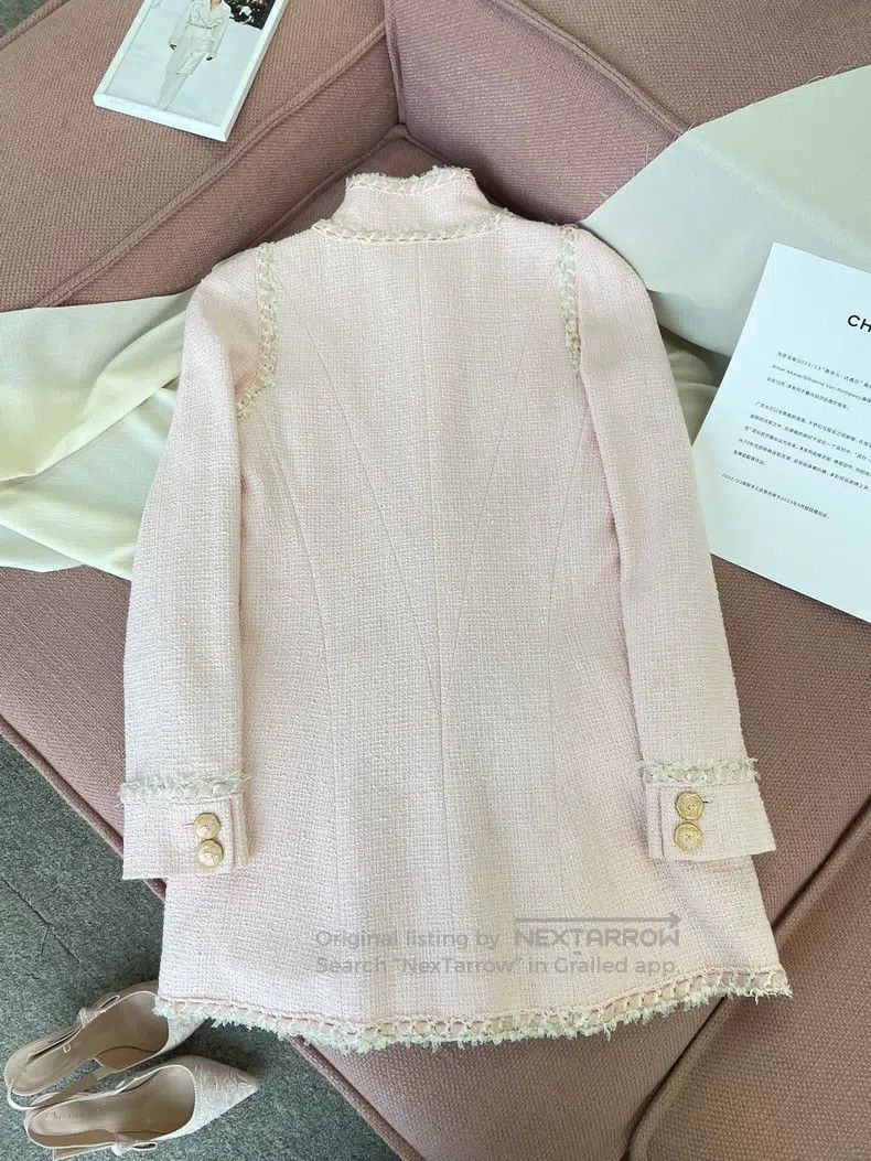 Chanel Chanel Versailles Garden Series Pink Tweed Coat Size XXS / US 00 / IT 34 - 5 Thumbnail