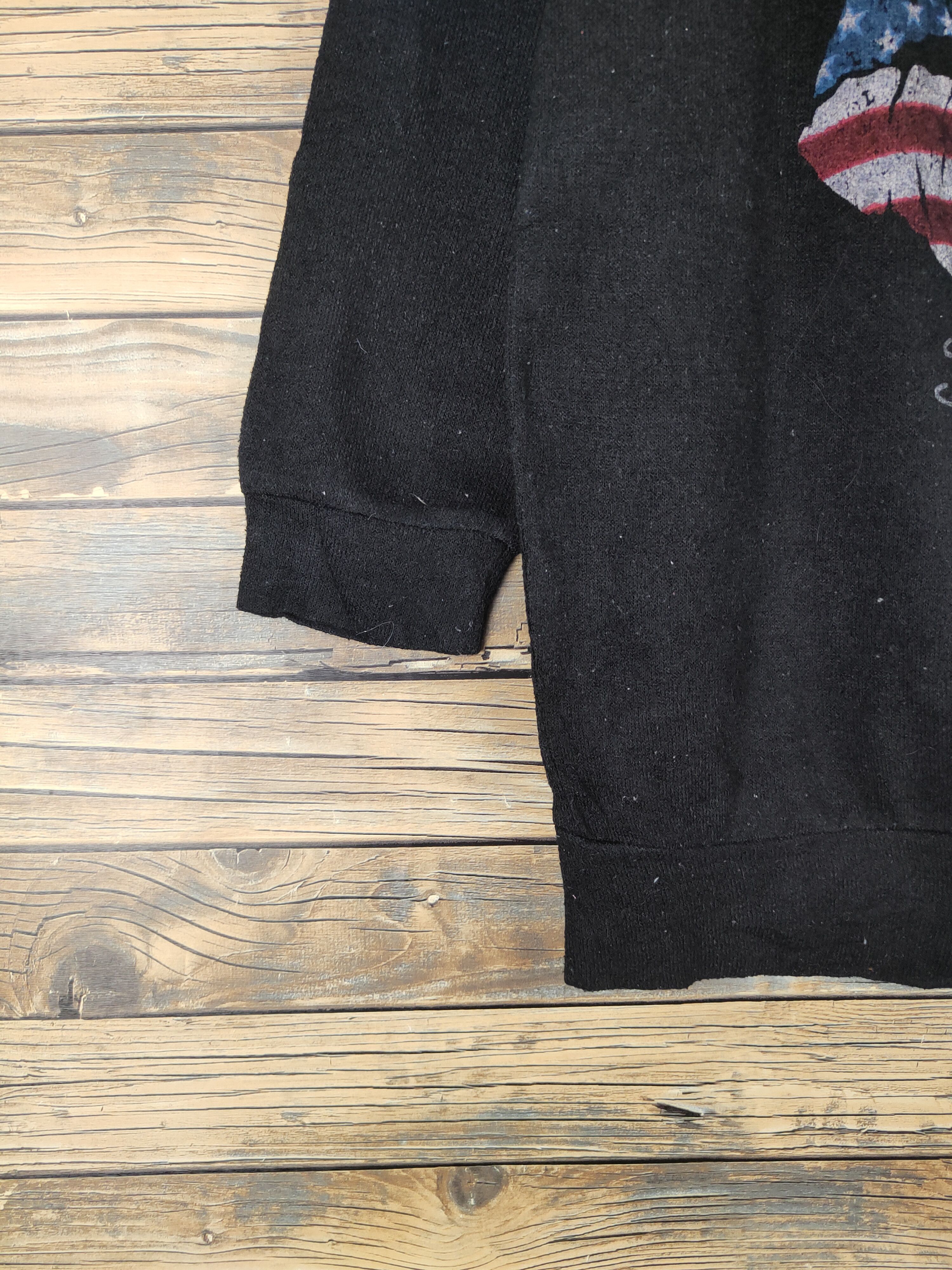 Homespun Knitwear × Japanese Brand × Vintage C.o.l.z.a Black lips Knitwear Sweatshirts #W1520 Size L / US 10 / IT 46 - 5 Thumbnail
