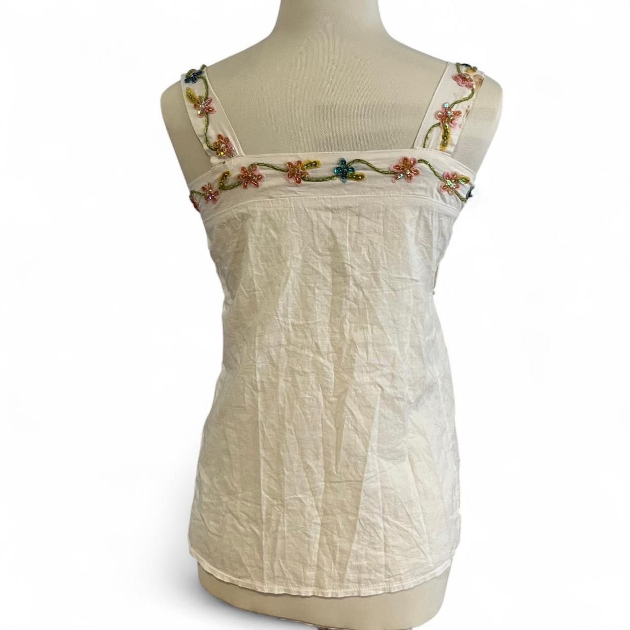 Other Vintage y2k coquette romantic sequins floral cami top Size XS / US 0-2 / IT 36-38 - 3 Thumbnail