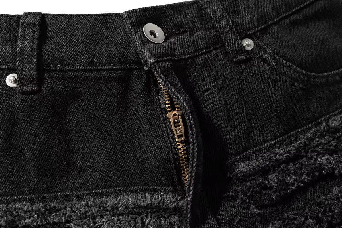Japanese Brand × Jean High Street Frayed Tassel Black Flare Jeans Size US 32 / EU 48 - 6 Thumbnail