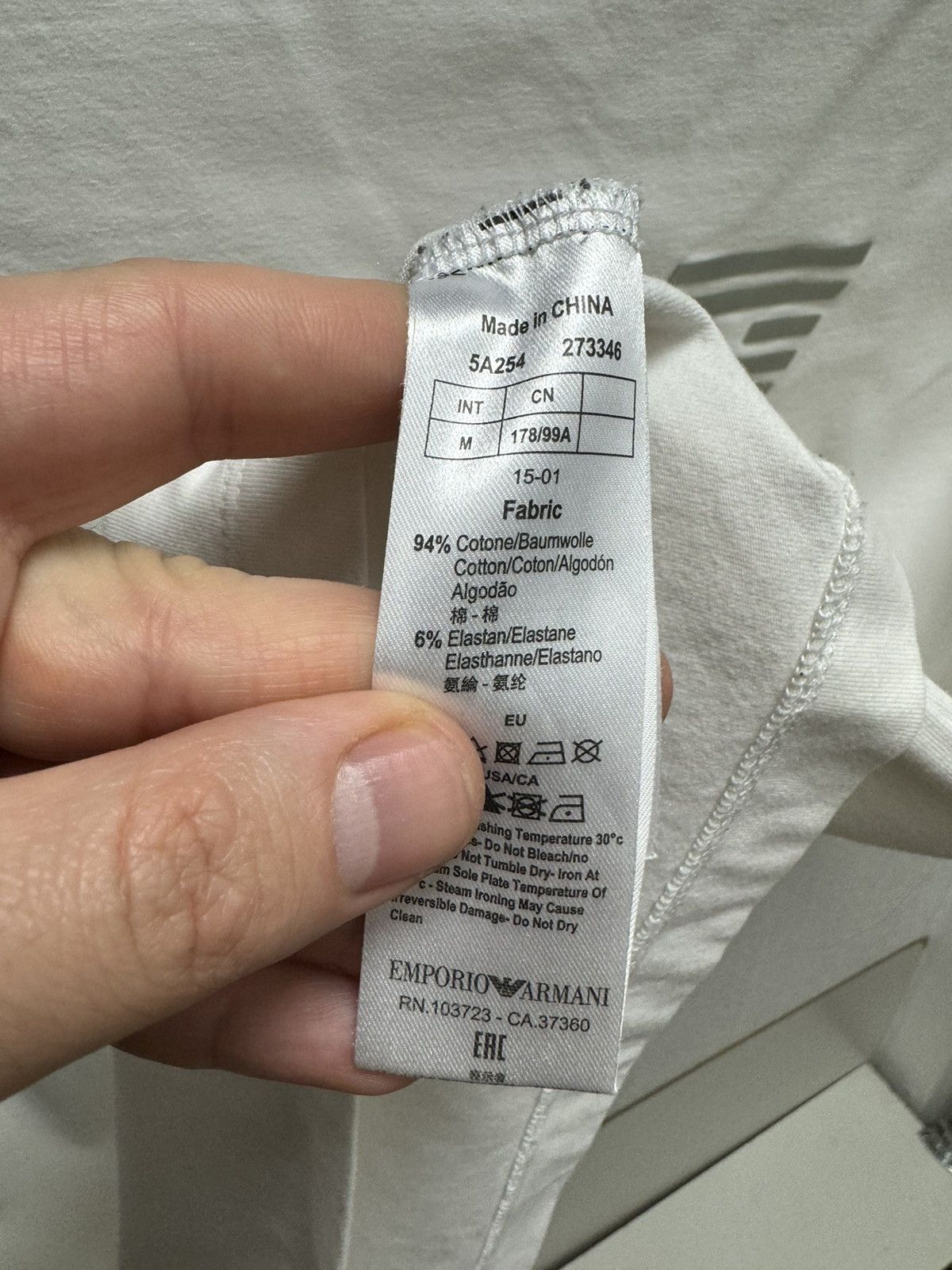 Emporio Armani Emporio Armani white t-shirt M sz Size US M / EU 48-50 / 2 - 7 Thumbnail