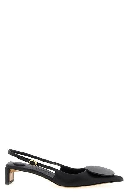 JACQUEMUS Duelo Black 40mm Slingback Pumps New
