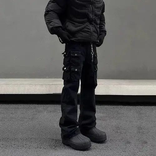 Japanese Brand × Jean Street Retro Heavyweight Multi-Pocket Cargo Jeans Size US 32 / EU 48 - 4 Thumbnail
