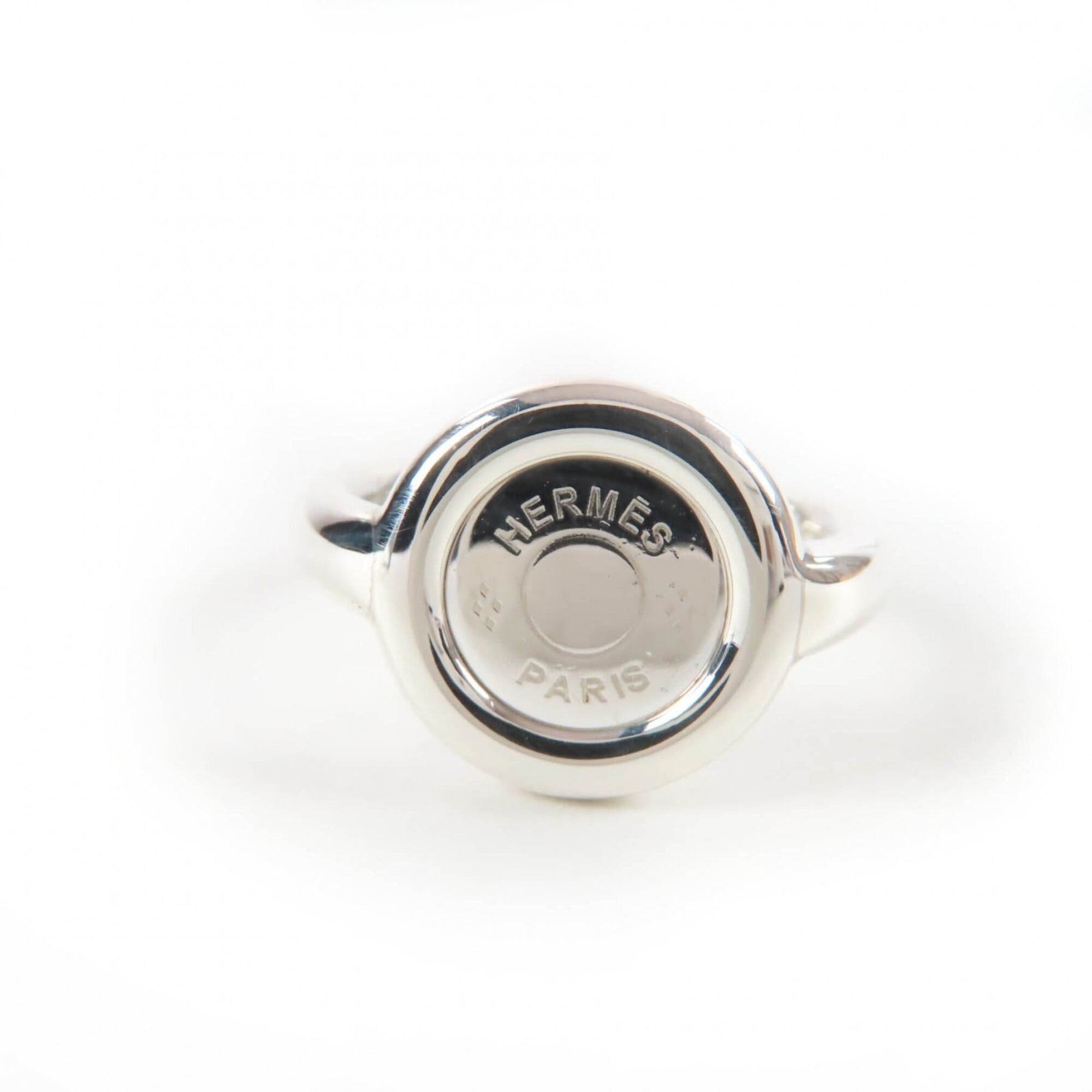 Hermes HERMES Vintage AG925 Sterling Silver Ring with Sellier Hardware, Size 49 (approximately equivalent to Japanese size), Weight: 5.4g, Women's Size ONE SIZE - 1 Thumbnail