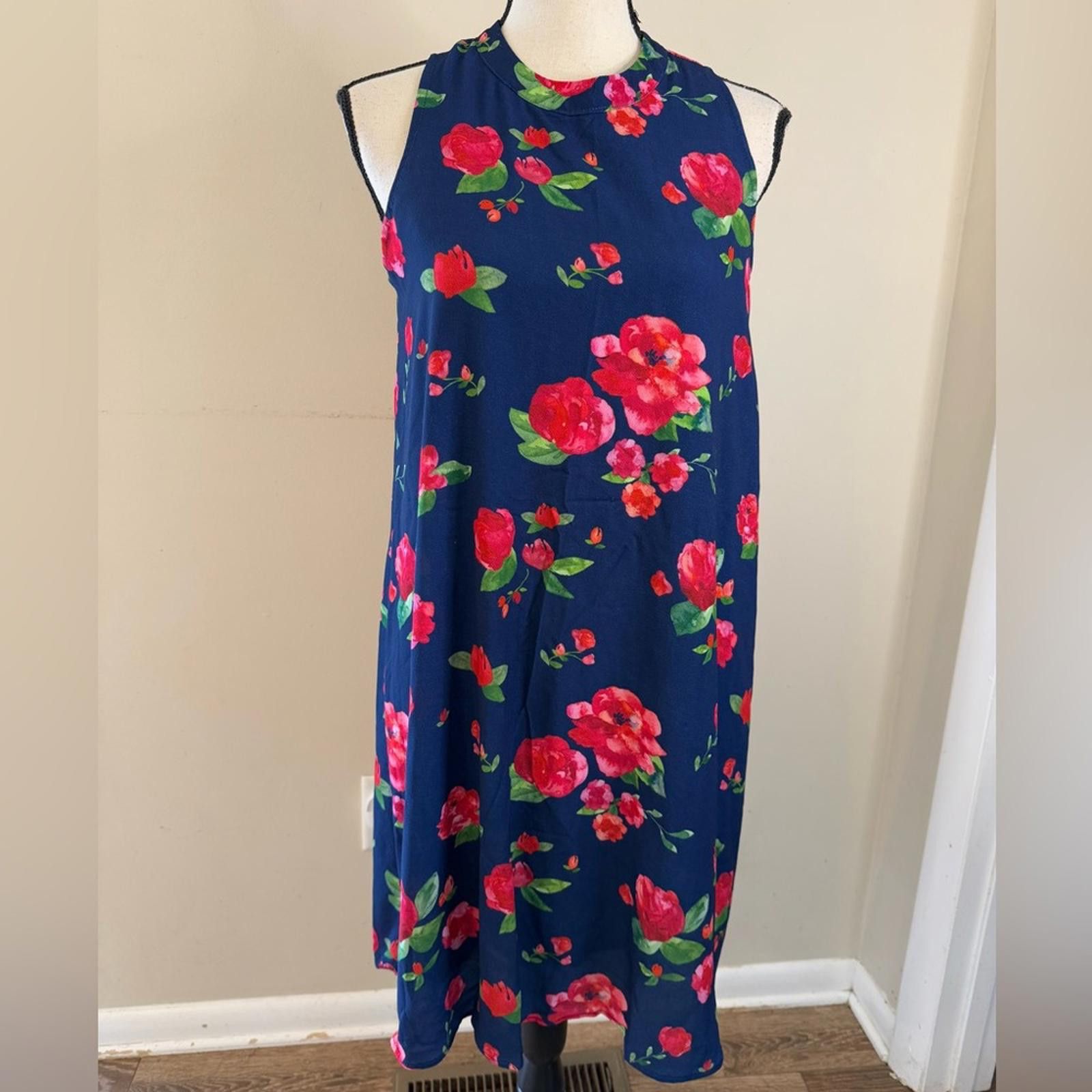 Other Mud Pie floral rose sleeveless midi dress Size small Size S / US 4 / IT 40 - 1 Thumbnail