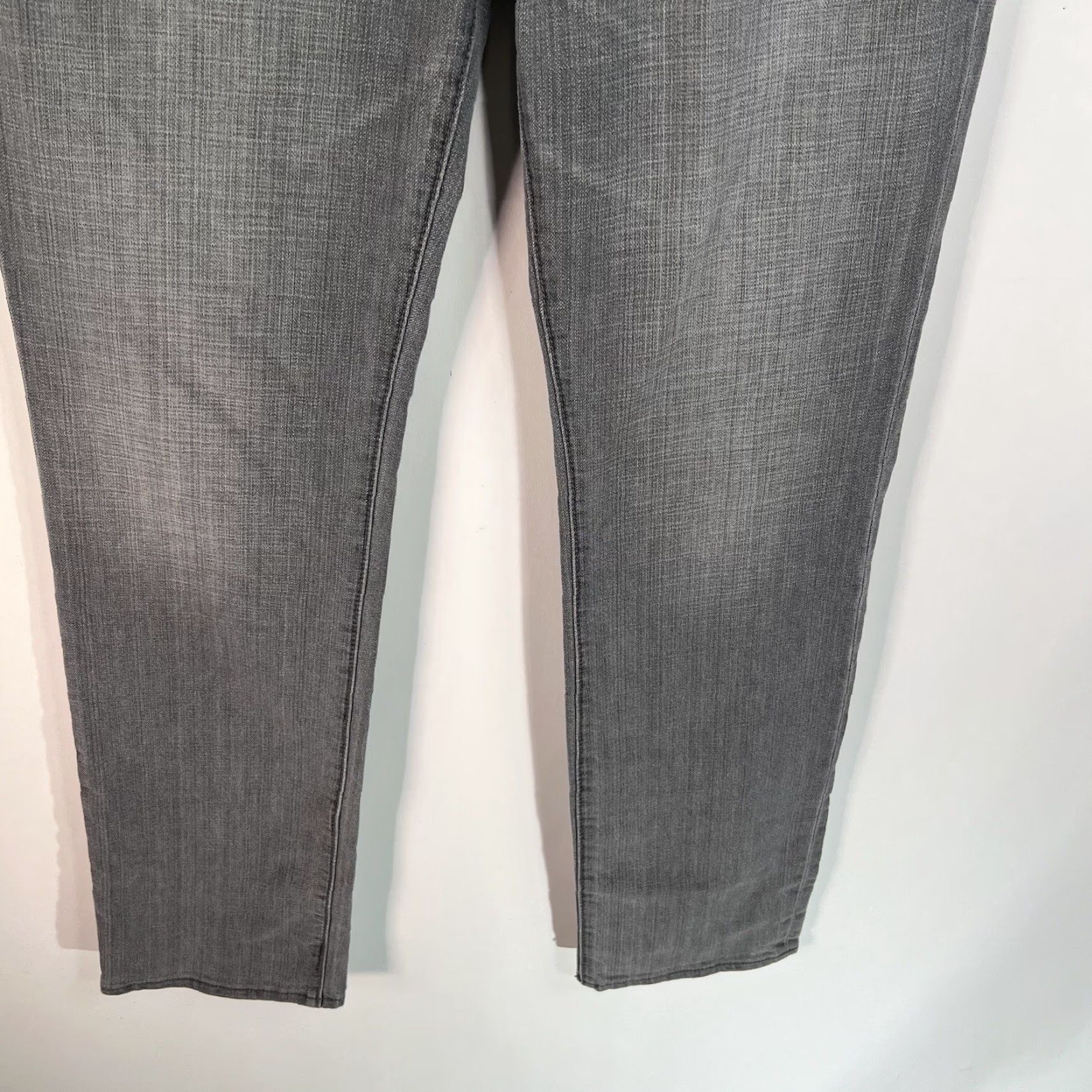 7 For All Mankind 7 For All Mankind Embroidered Slim Straight Jeans Women Size 32 Gray 32X34 Designer Size 24" / US 00 / IT 34 - 4 Thumbnail