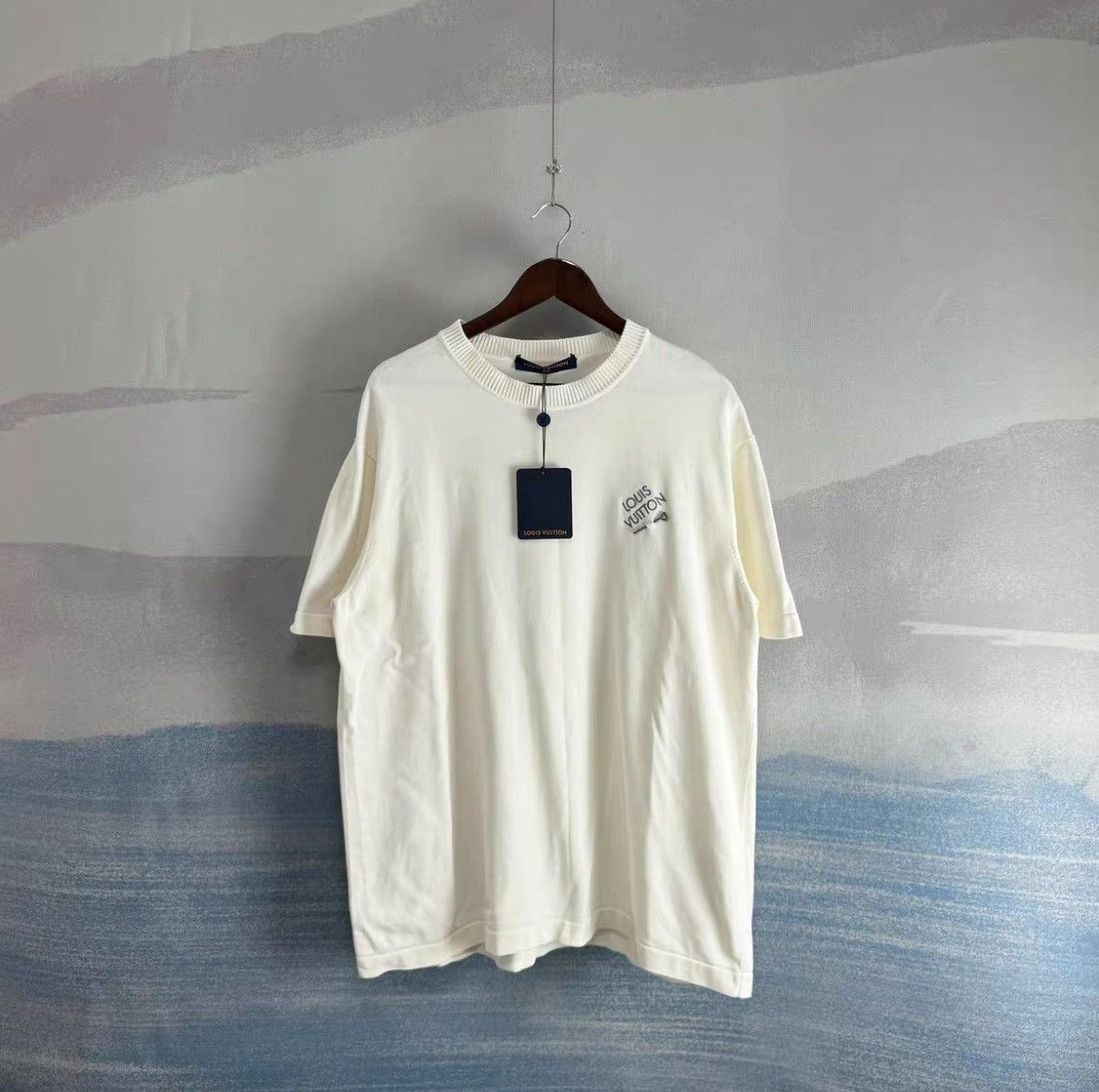 Louis Vuitton louis vuitton Black and white embroidered pin logo knit sho Size US XL / EU 56 / 4 - 1 Thumbnail