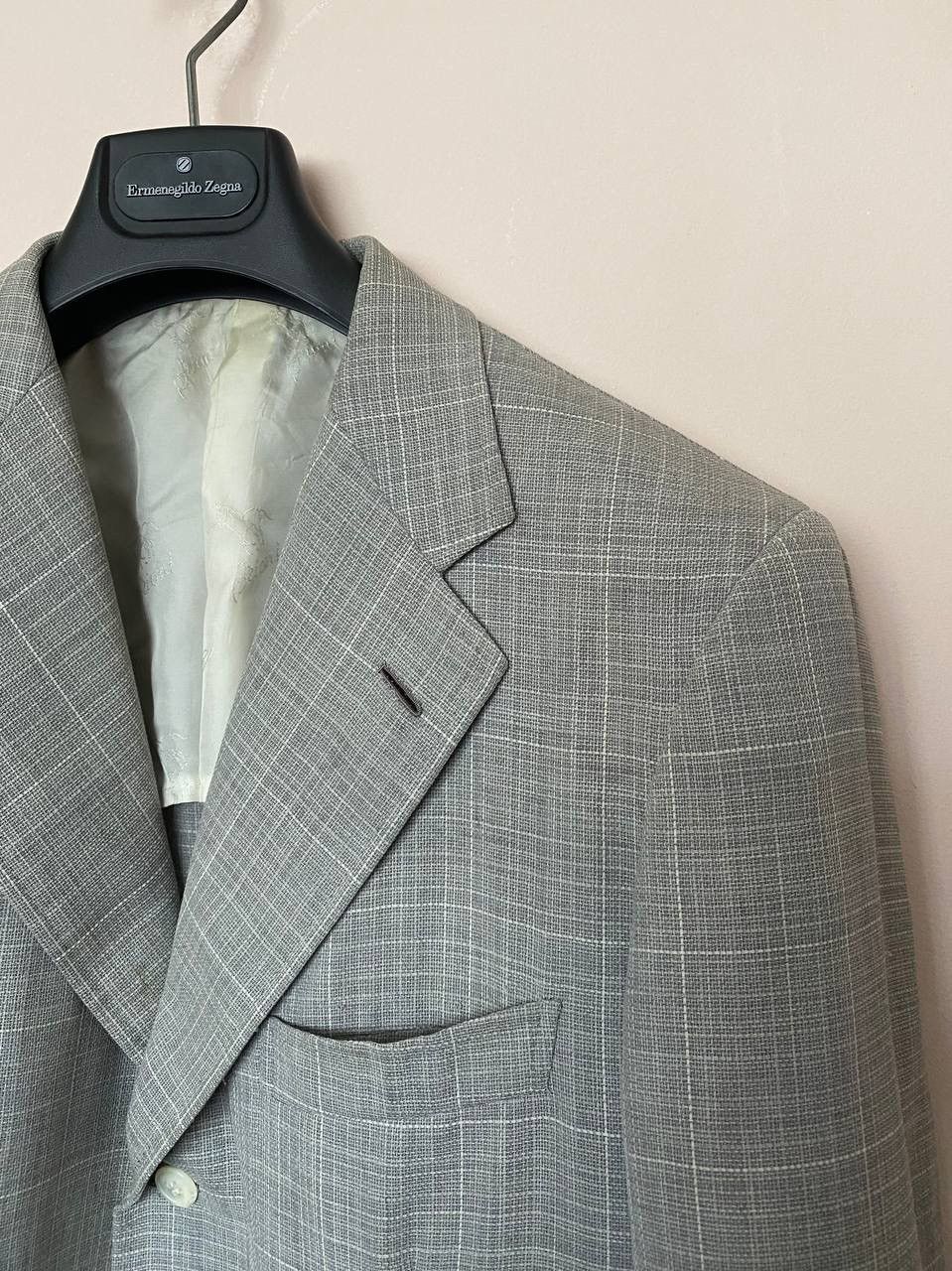 Brioni Brioni Blazer Nomentano Gray Knit Windowpane Wool Sportcoat Size 40S - 3 Thumbnail