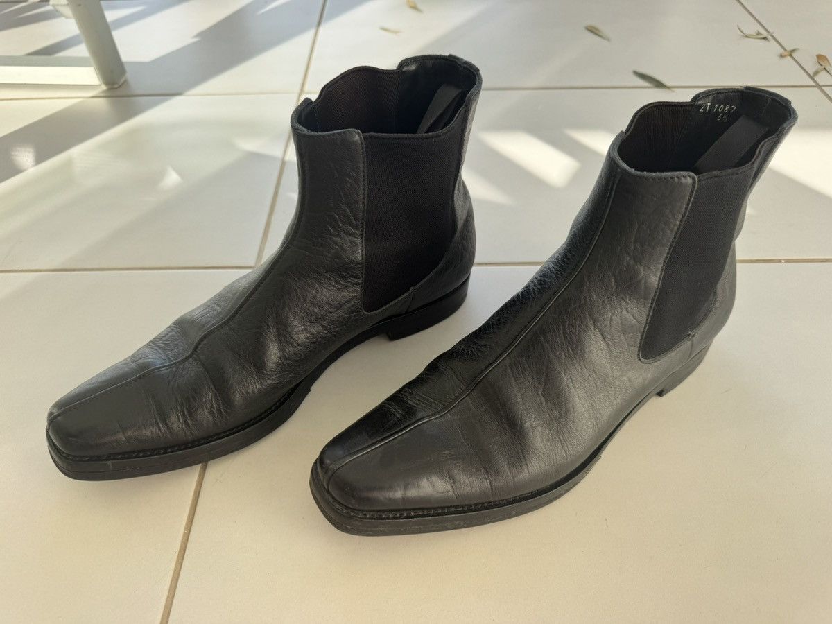 Prada MEN LEATHER ANKLE BOOTS Size US 8 / EU 41 - 2 Thumbnail