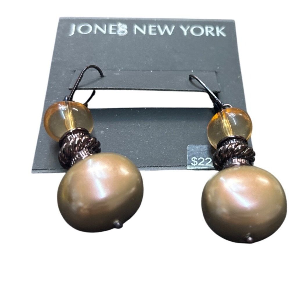 Jones New York Jones New York Dangle Earrings With Faux Pearl & Glass Beads Size ONE SIZE - 3 Thumbnail