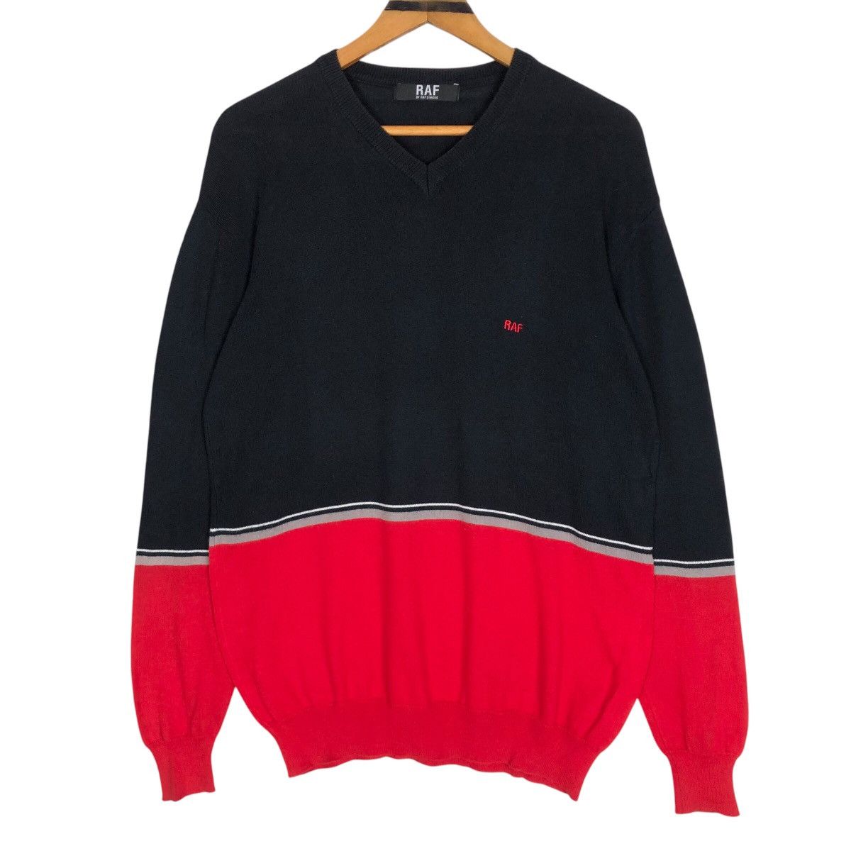 Raf by Raf Simons Raf By Raf Simons V-Neck Jumper Sweatshirt Size US M / EU 48-50 / 2 - 1 Thumbnail