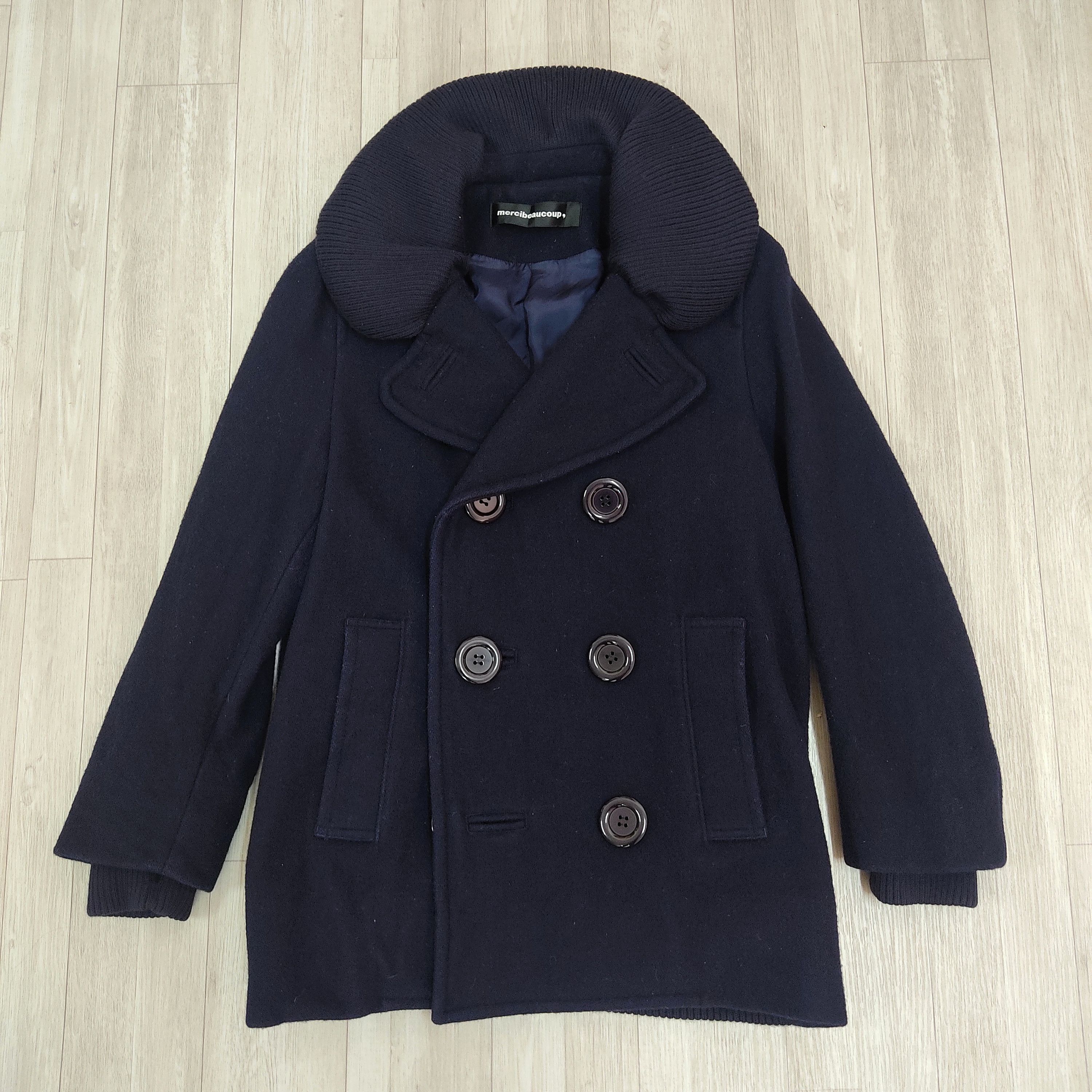 Issey Miyake MERCIBEAUCOUP by Issey Miyake Double Breasted Wool Jacket Size M / US 6-8 / IT 42-44 - 3 Thumbnail