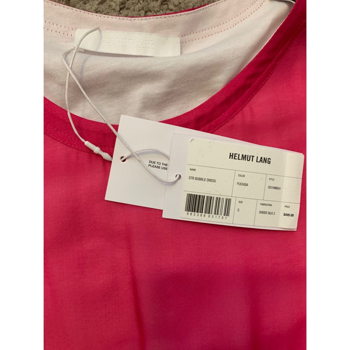 Helmut Lang HELMUT LANG PINK BUBBLE SILK DRESS Size S / US 4 / IT 40 - 18 Thumbnail
