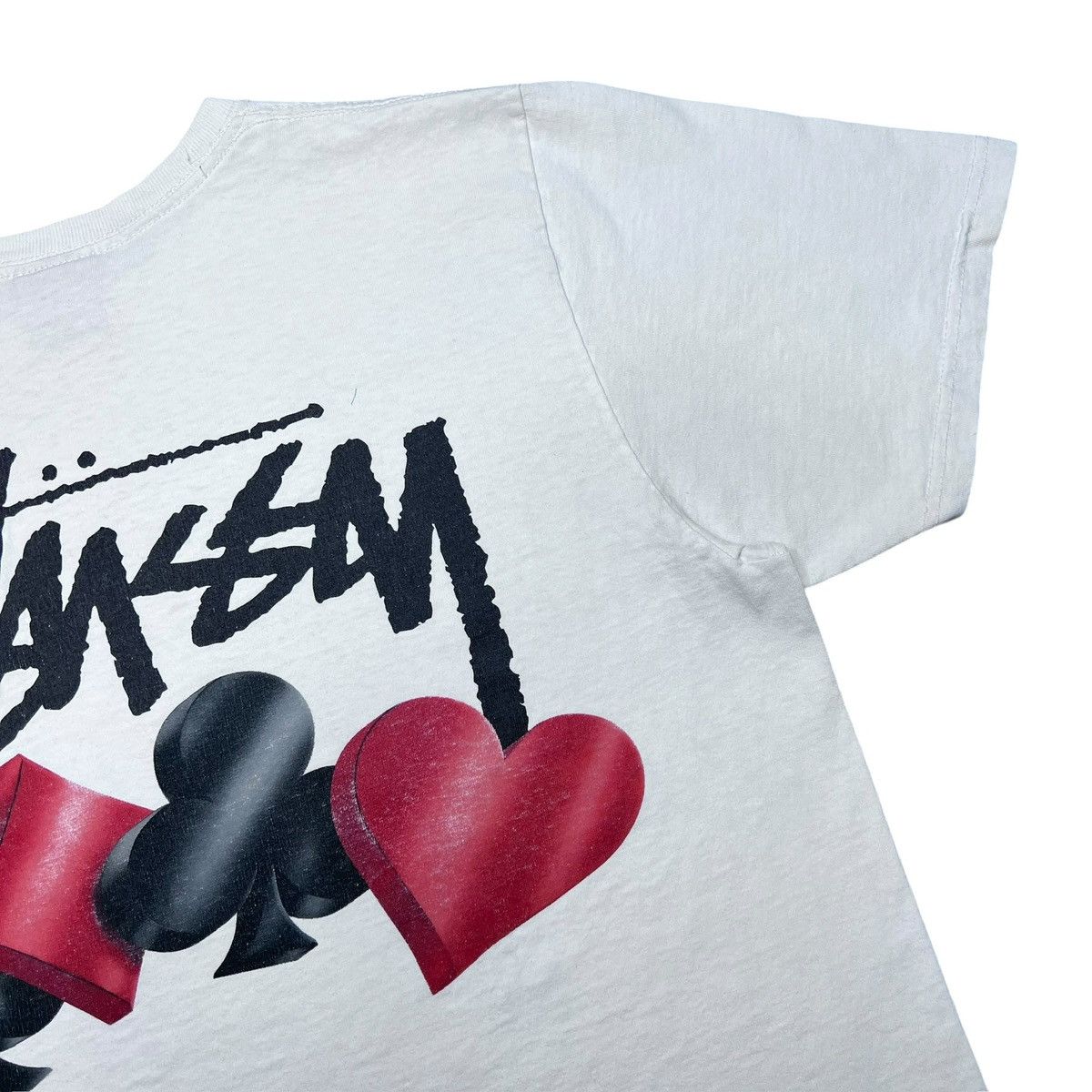 Stussy Vintage 2000s Stussy Suits Playing Cards White T-Shirt Size US M / EU 48-50 / 2 - 5 Thumbnail