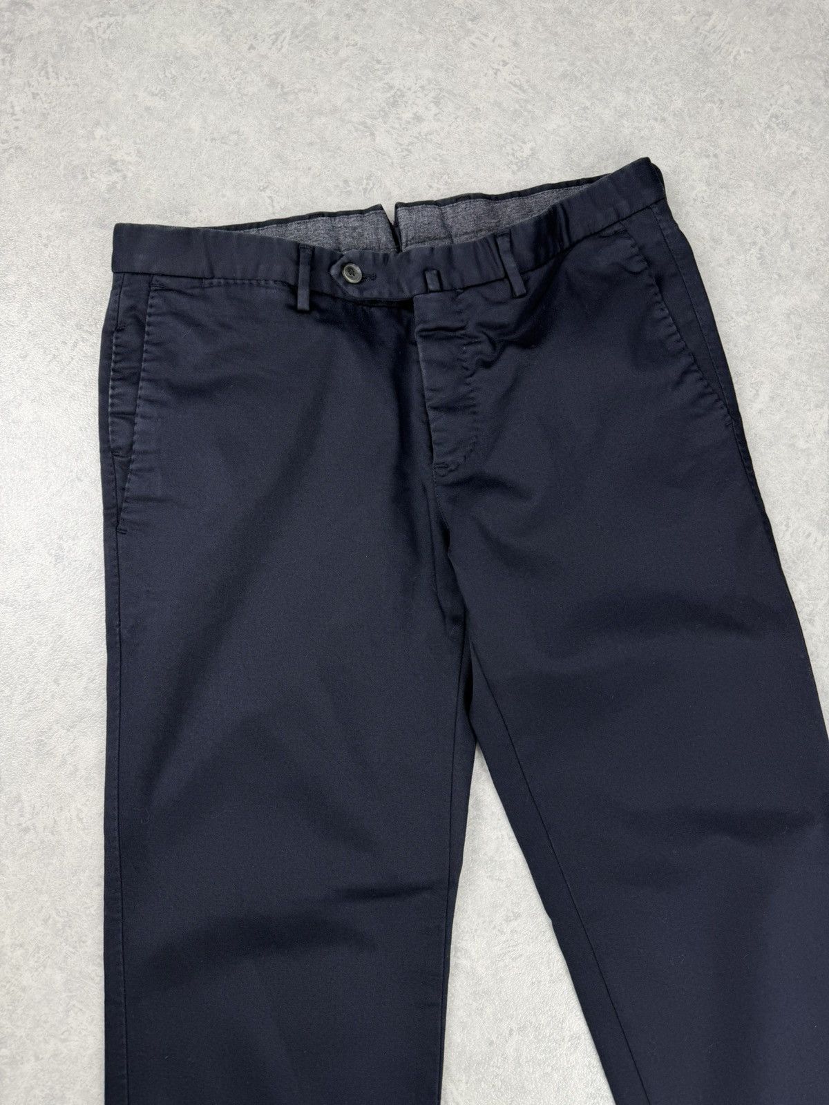 PT Torino PT Torino Superslim Fit Stretch Chino Pants Navy Blue 46 Size US 31 - 3 Thumbnail