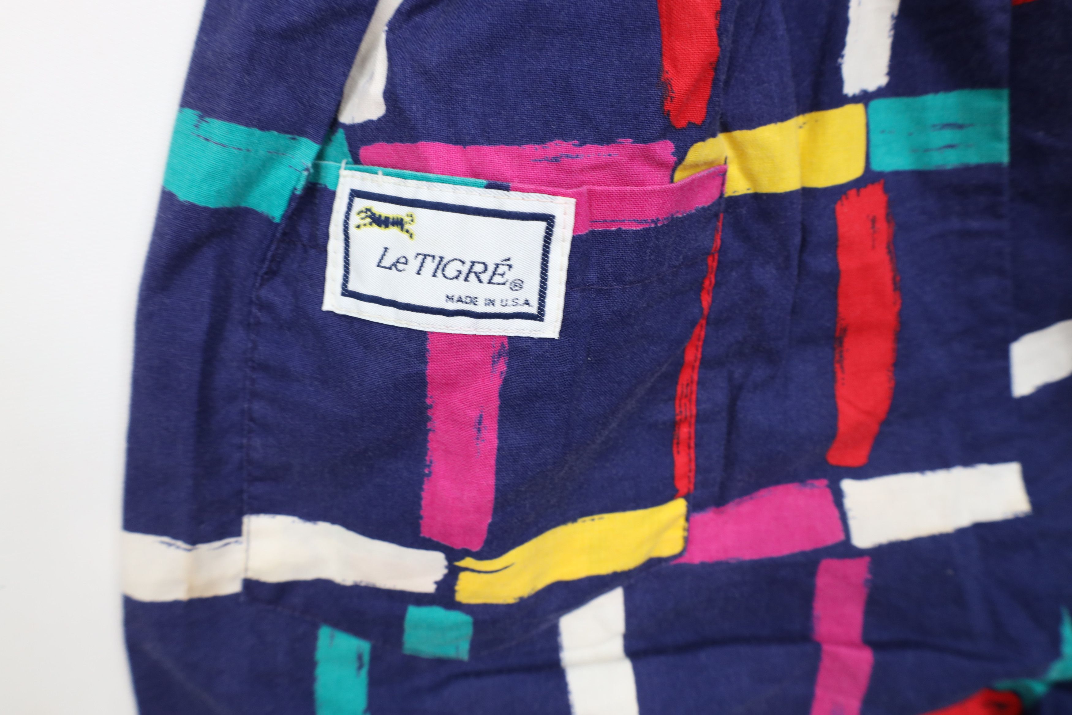 Vintage Vintage 80s 90s Le Tigre Rainbow Checkered Beach Shorts USA Size US 34 / EU 50 - 13 Thumbnail