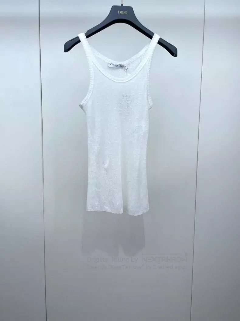 Dior Dior 23 Early Spring White Bee Embroidered Vest Size XS / US 0-2 / IT 36-38 - 1 Thumbnail