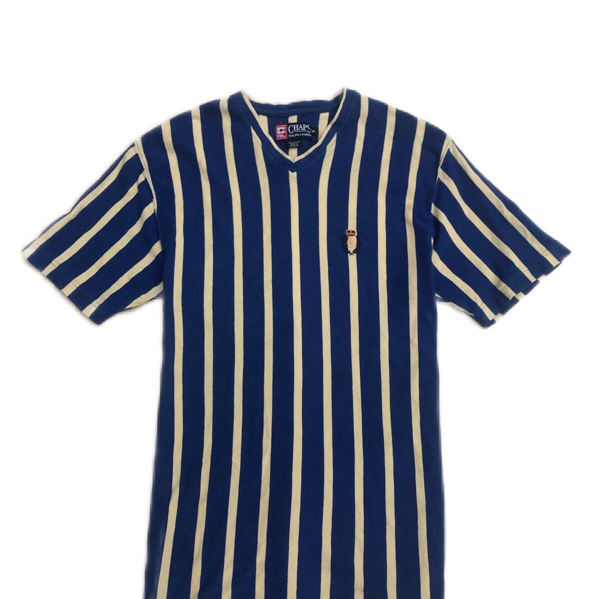 Chaps × Chaps Ralph Lauren × Vintage Vintage E Chaps RL Ralph Lauren Blue Stripes Tee Tshirt Size US M / EU 48-50 / 2 - 1 Thumbnail