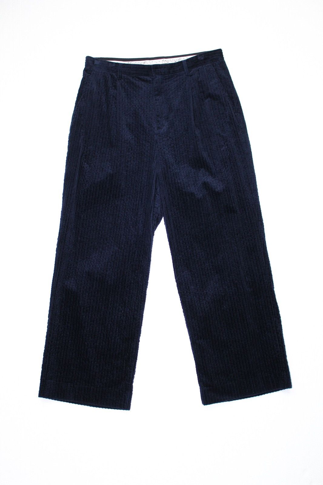 image of Number N Ine Wide Leg Corduroy Trousers in Blue, Men's (Size 33)