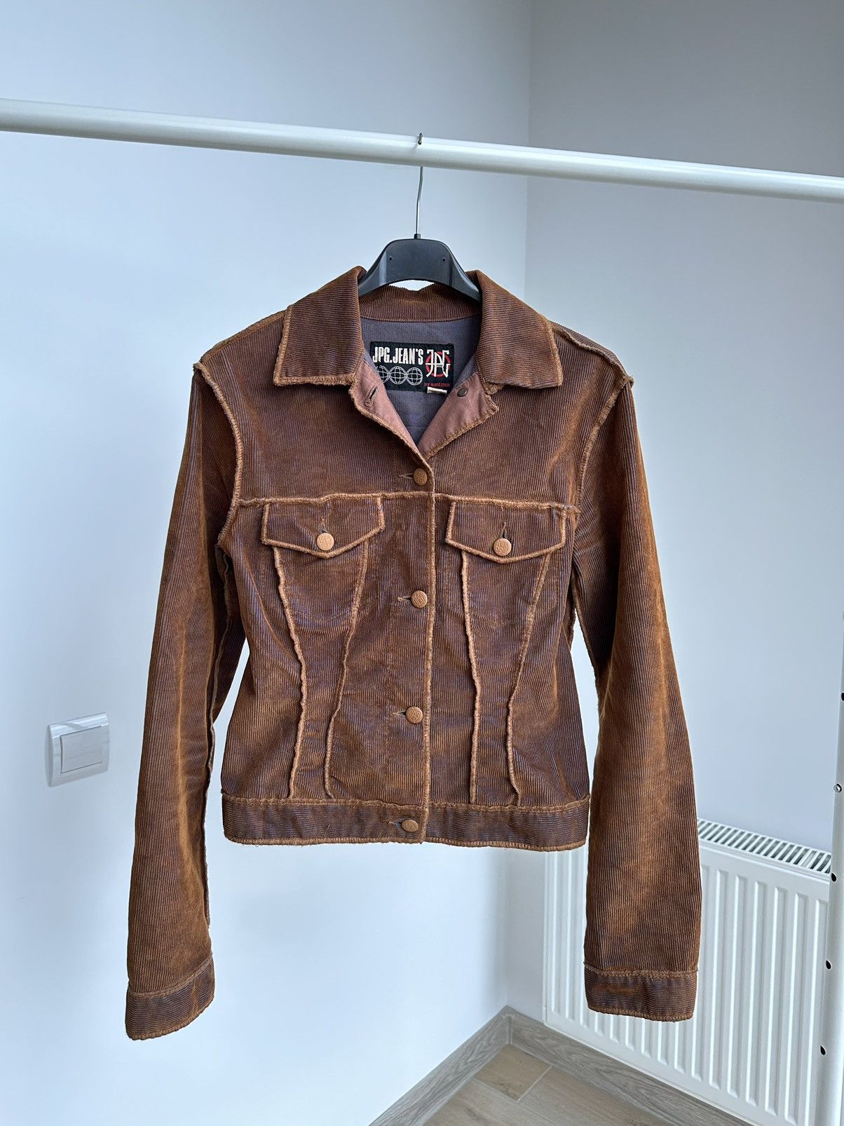 Jean Paul Gaultier Vintage Jean Paul Gaultier Rust Corduroy Blue Brown jacket Size S / US 4 / IT 40 - 1 Thumbnail