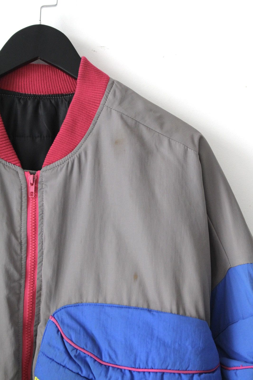 Japanese Brand 2000S JAPANESE MADE 4 BIG NEON POCKET BOMBER JACKET Size US XL / EU 56 / 4 - 3 Thumbnail