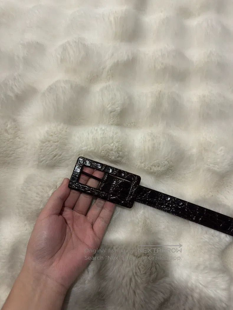 Saint Laurent Paris Saint Laurent Paris size 70 Large Embossed Belt Size ONE SIZE - 3 Thumbnail