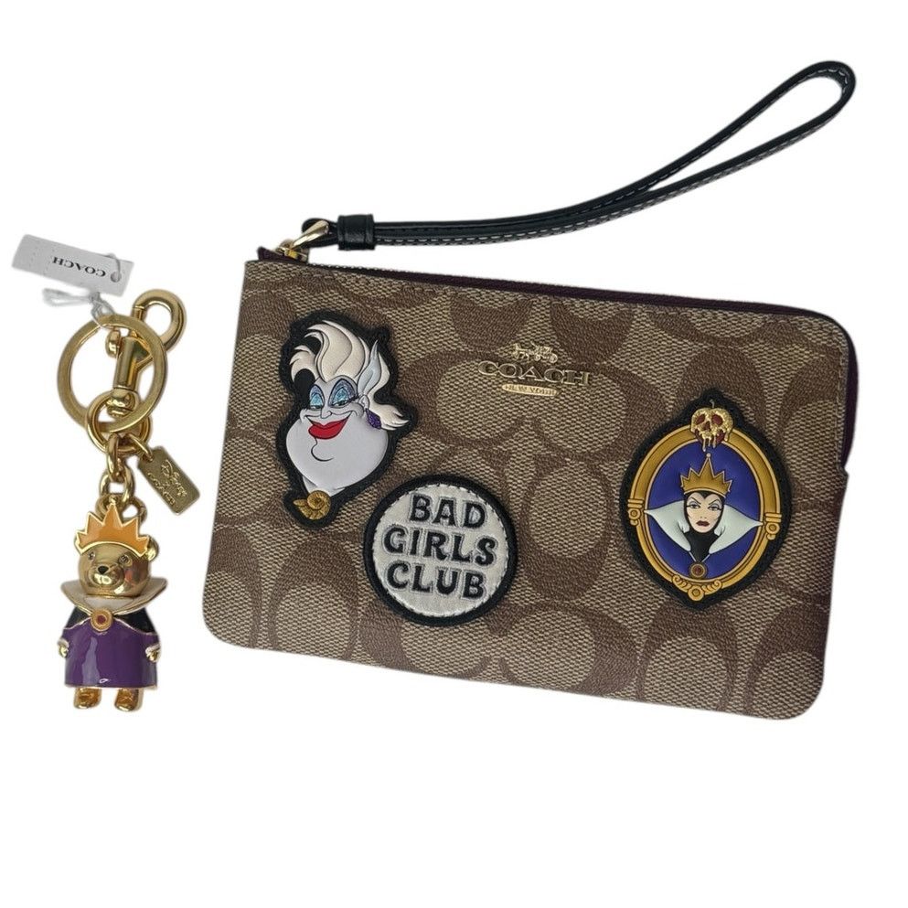 Coach Disney X Coach Corner Zip Wristlet Bear Bag Charm Bundle New Size ONE SIZE - 1 Thumbnail