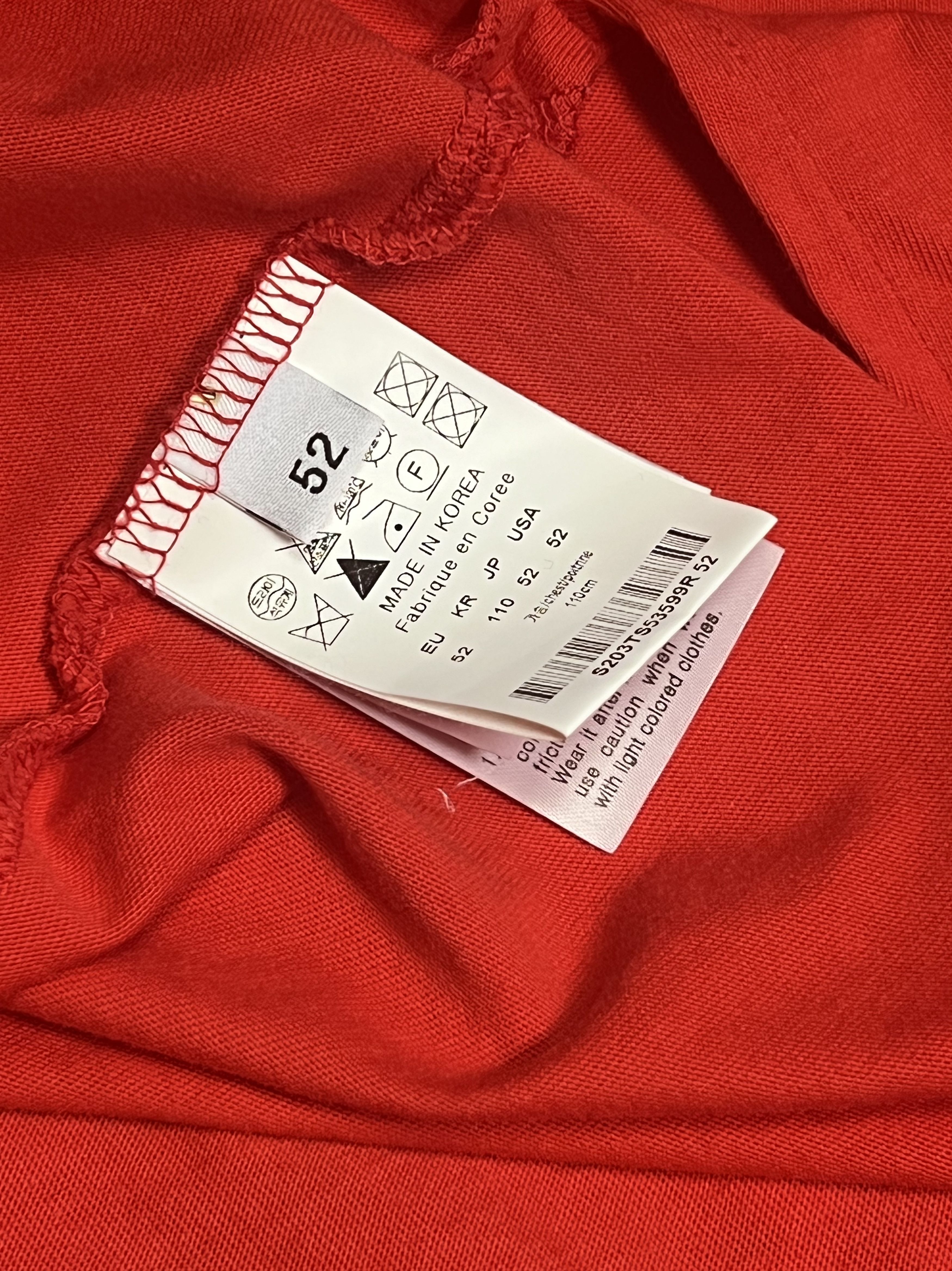 Solid Homme Soild Homme - 20ss Red Long Sleeve backlogos Size US L / EU 52-54 / 3 - 7 Thumbnail