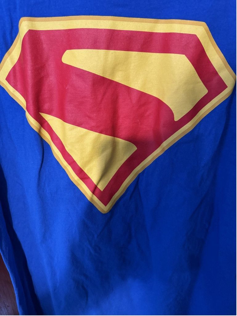 DC Comics Superman T-Shirt Men Sz L Blue DC Comics Size US L / EU 52-54 / 3 - 4 Thumbnail