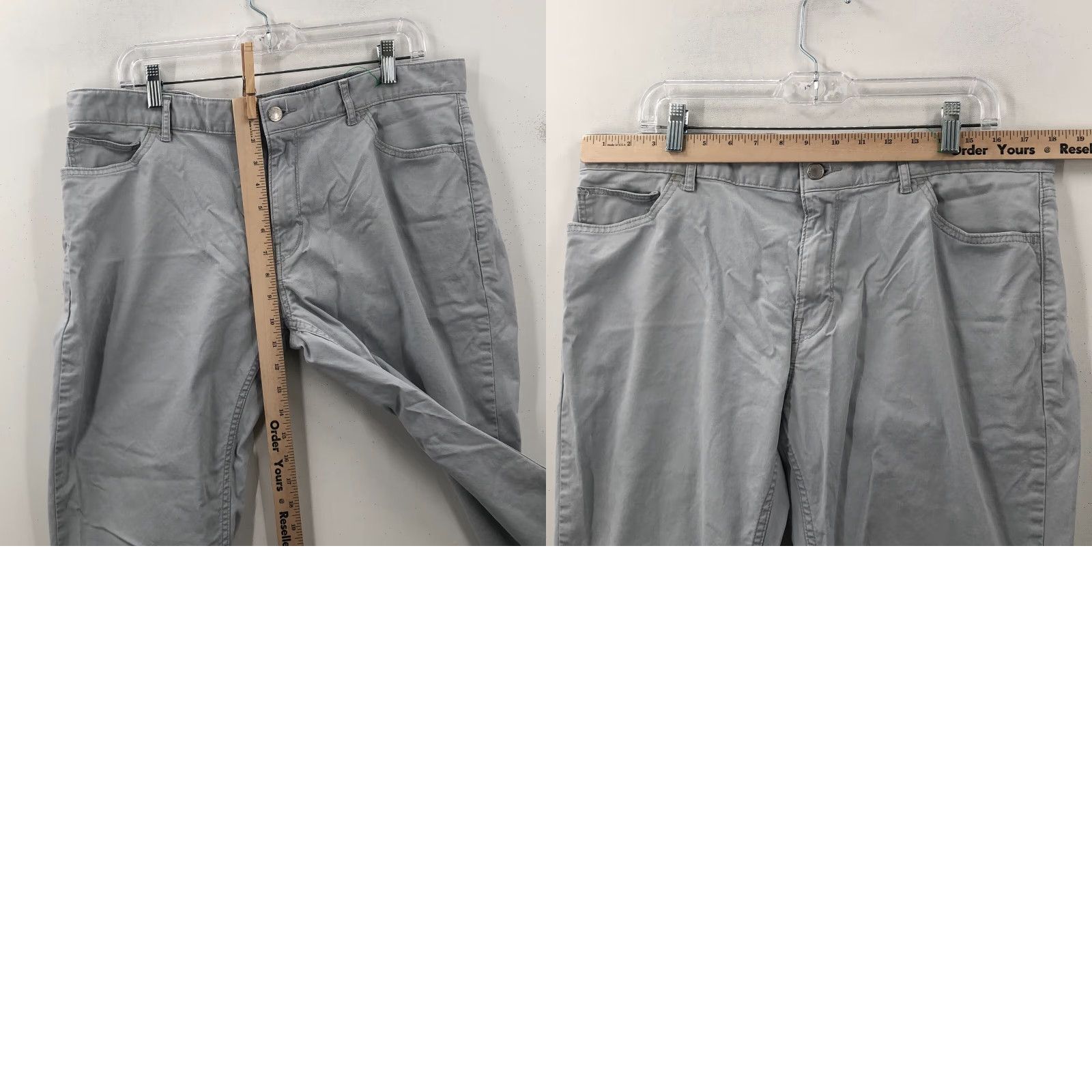 Michael Kors Michael Kors Mens Gray Chino Pants Flat Front 36 Regular Inseam 29 Straight Leg 5-Pocket Belt Loops Cotton Blend Size 36 Mens Size US 36 / EU 52 - 8 Thumbnail
