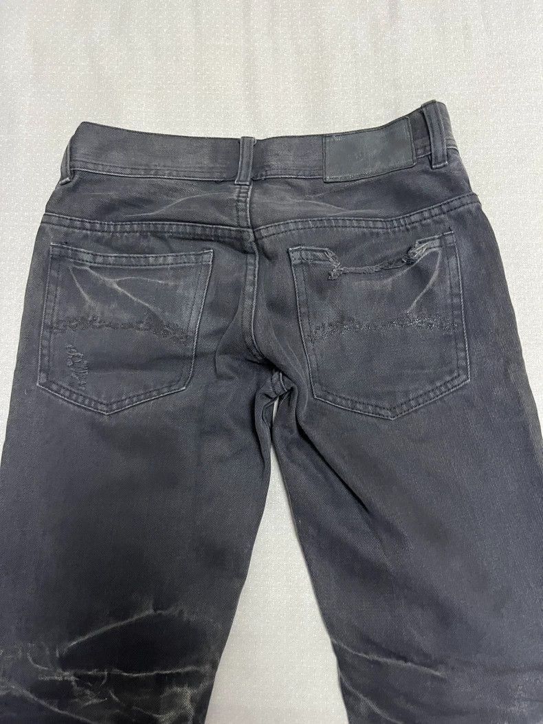 Yohji Yamamoto Vintage Distressed Black Denim Flared Pants-2506 Size 28" / US 6 / IT 42 - 6 Thumbnail