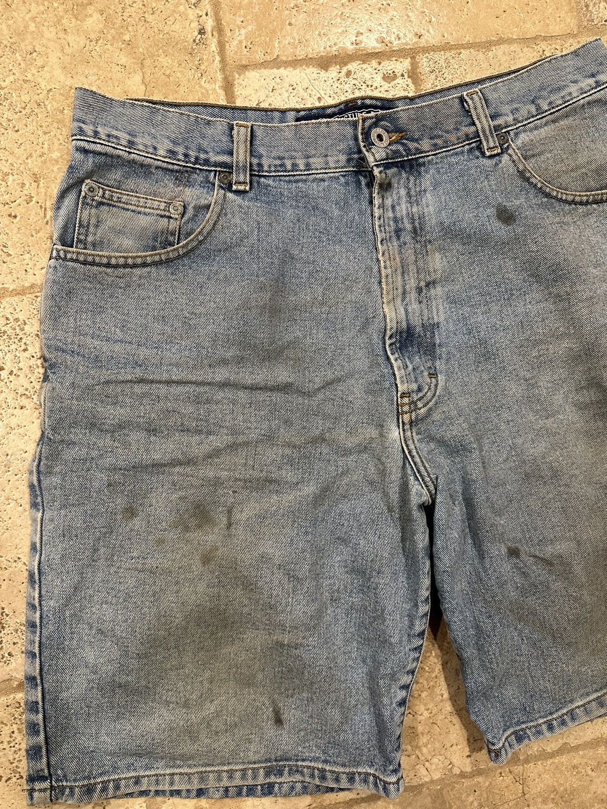 Structure × Vintage Vintage Structure Denim Relaxed Painter Jean Short Jorts Size US 36 / EU 52 - 4 Thumbnail