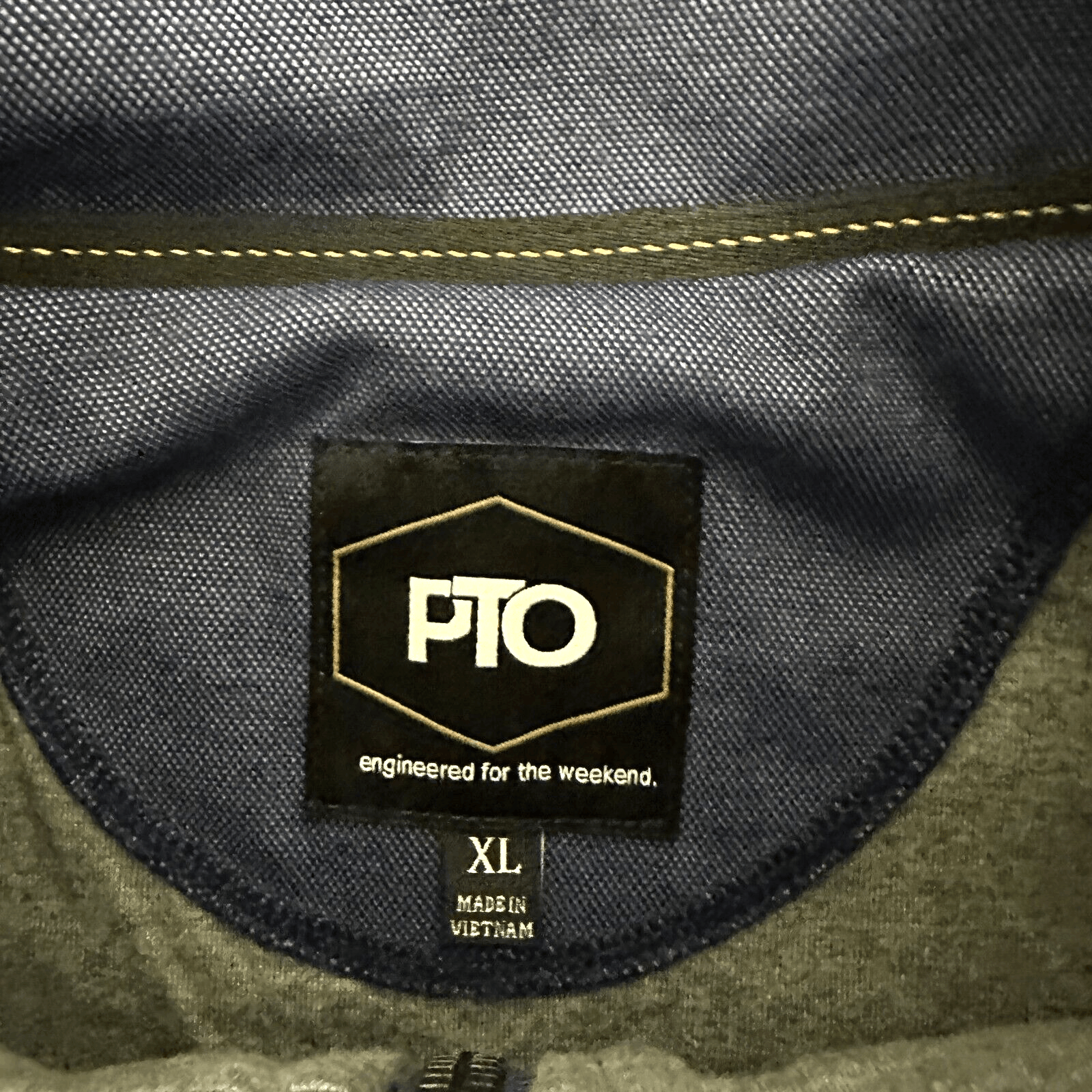 Vintage PTO Paid Time Off Jacket Extra Large Zip Up Blue Athle Size US XL / EU 56 / 4 - 7 Thumbnail