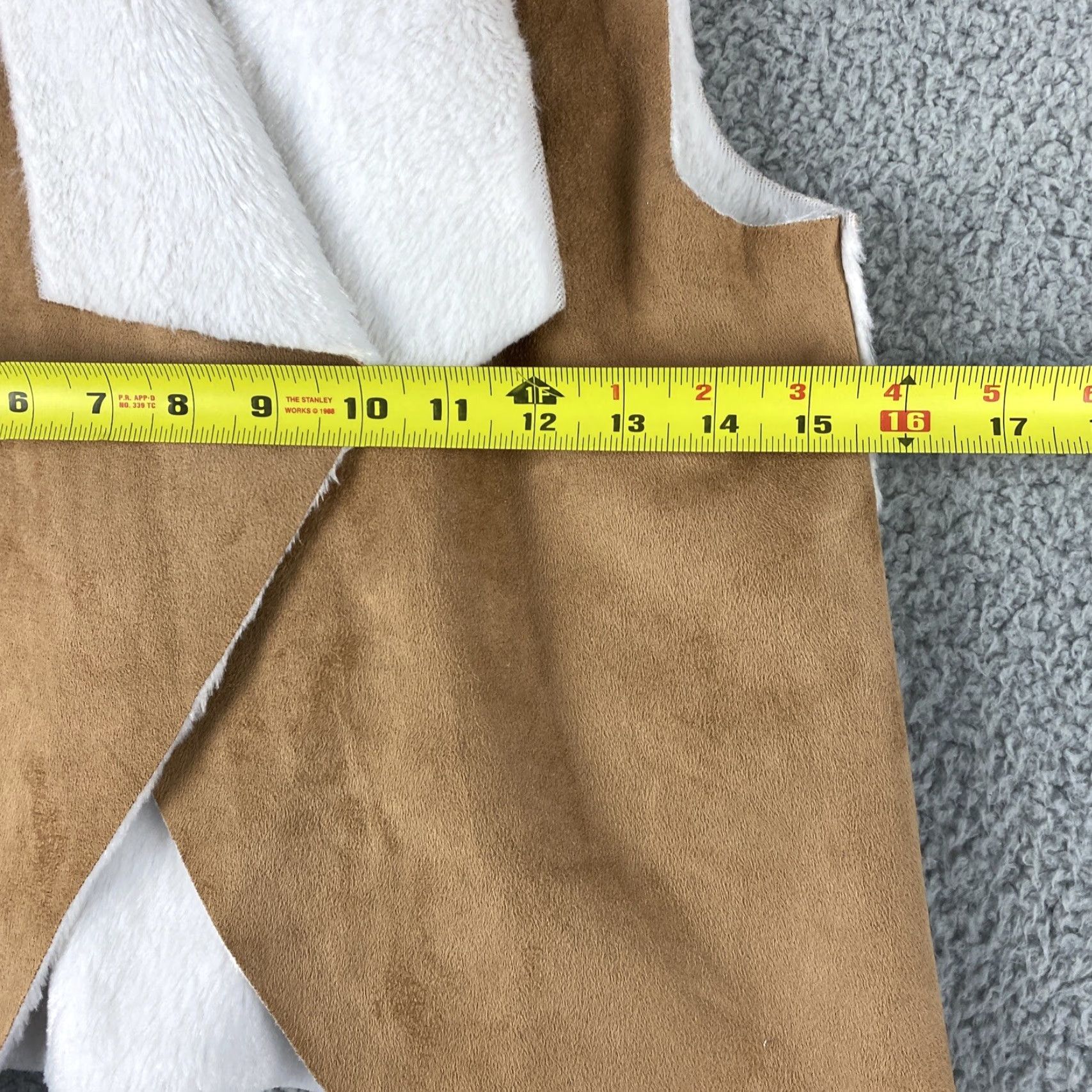 Camel VINTAGE Satin Flowers Leather Suede Vest Womens Size 12 Brown Camel Open Casual 90s Womens Size XL / US 12-14 / IT 48-50 - 5 Thumbnail