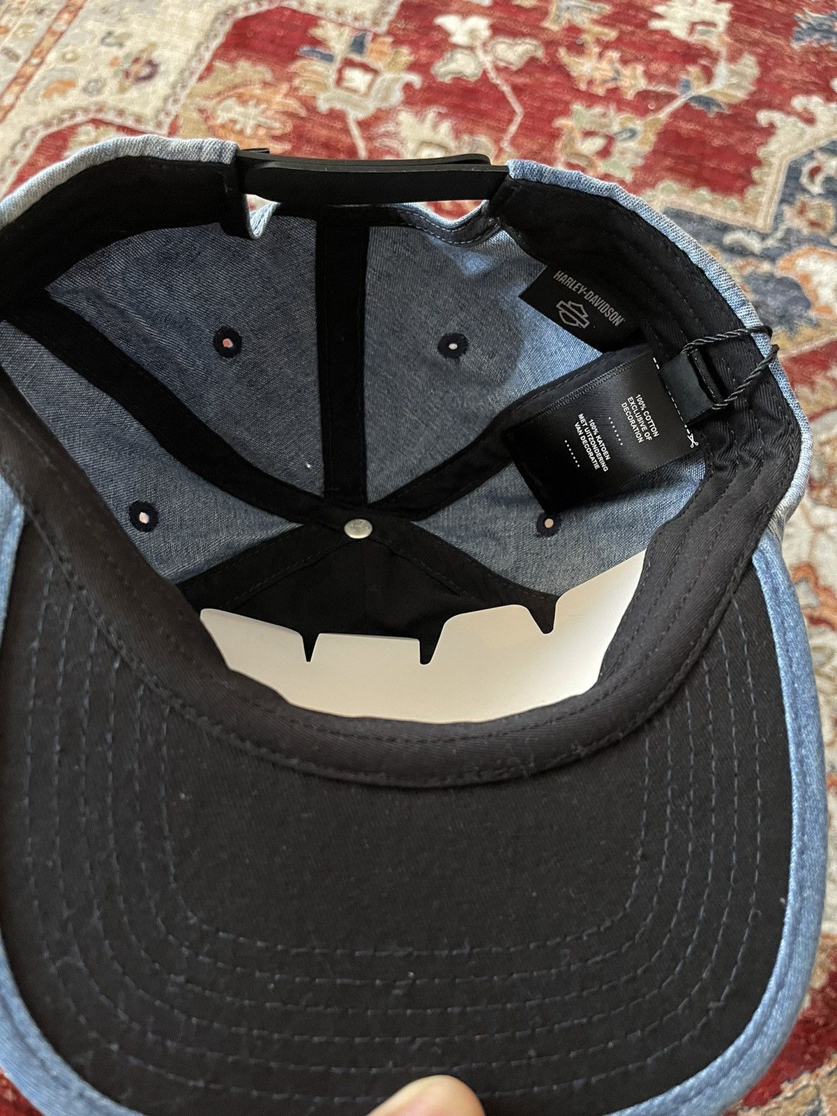 Harley Davidson Harley Davidson Denim Hat Snapback Size ONE SIZE - 4 Thumbnail