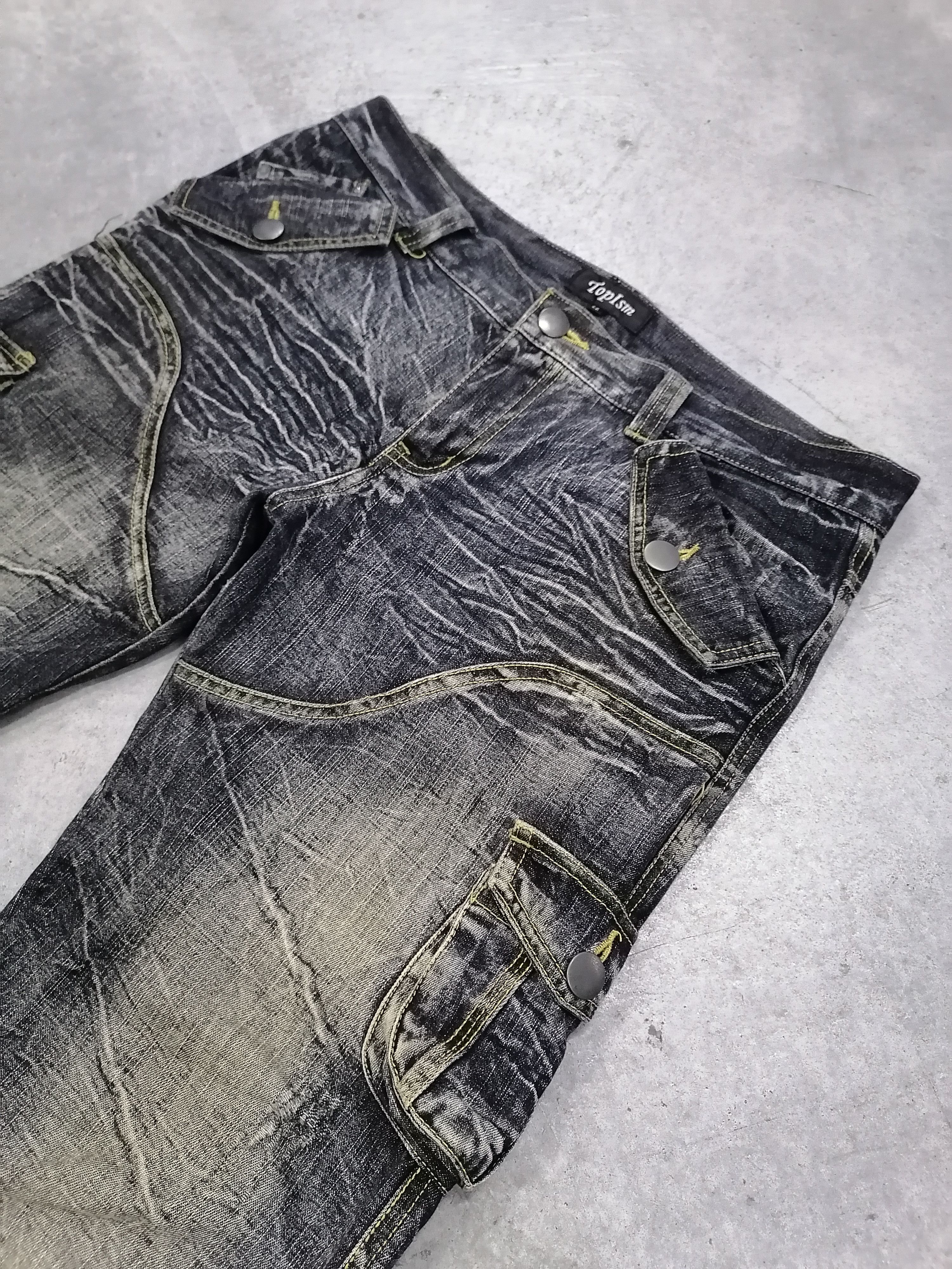 If Six Was Nine Super Flare Topism Claw Mark Multipocket Distressed Pants Size US 35 - 5 Thumbnail