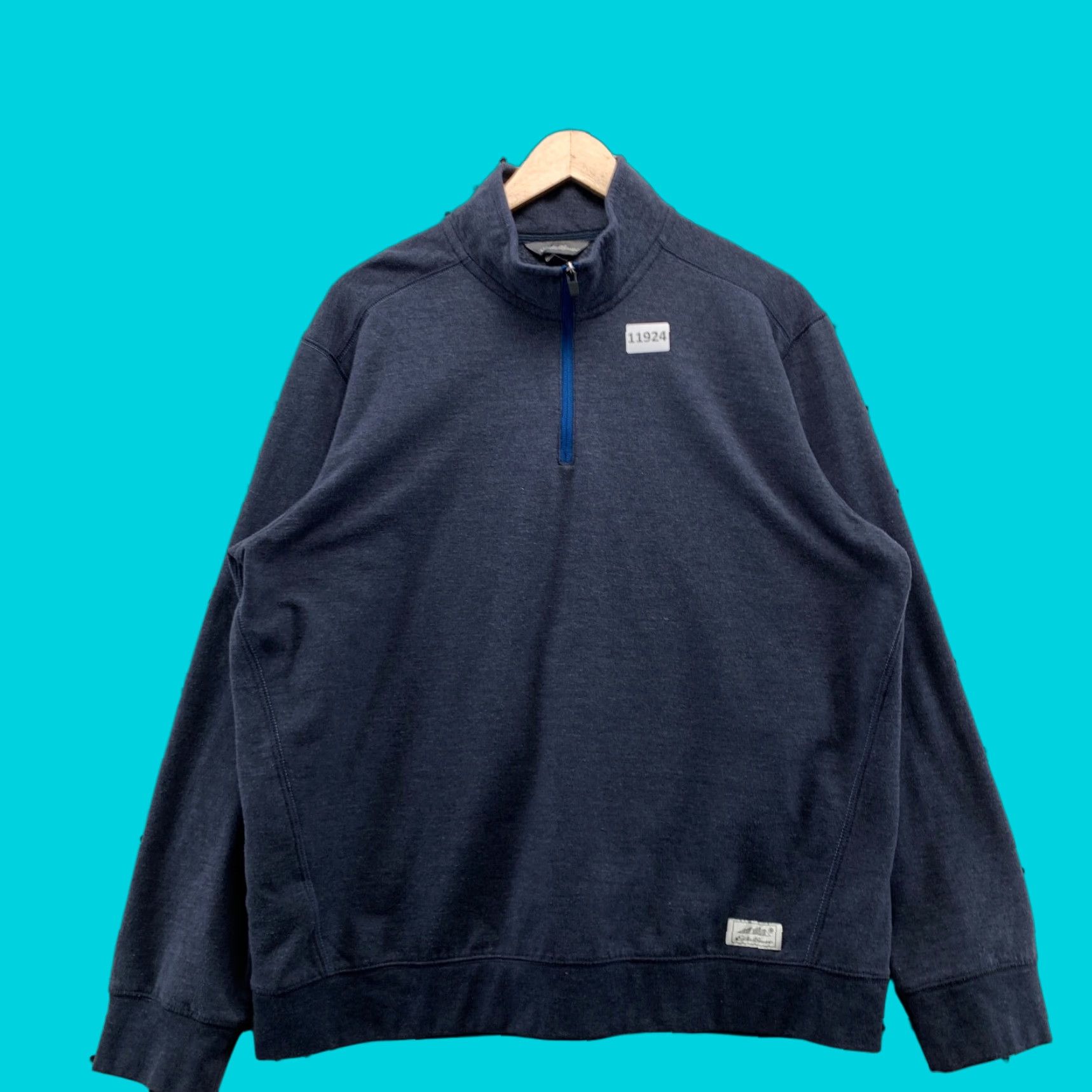 Eddie Bauer Eddie Bauer Sweater Large Mens Pullover 1/4 Zip Blue Long Sleeve Size US L / EU 52-54 / 3 - 1 Thumbnail
