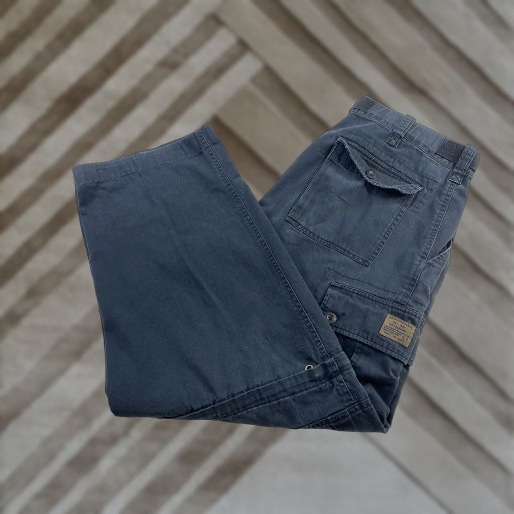 Abercrombie & Fitch VINTAGE Abercrombie & Fitch Cargo Pants Blue Belted Men's Medium Size US 31 - 1 Thumbnail