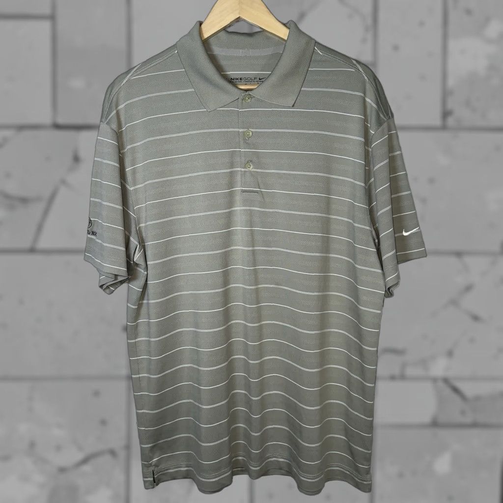 Nike Nike Polo Shirt Golf Dri-Fit Athletic Striped Mens Size L Size US L / EU 52-54 / 3 - 1 Thumbnail