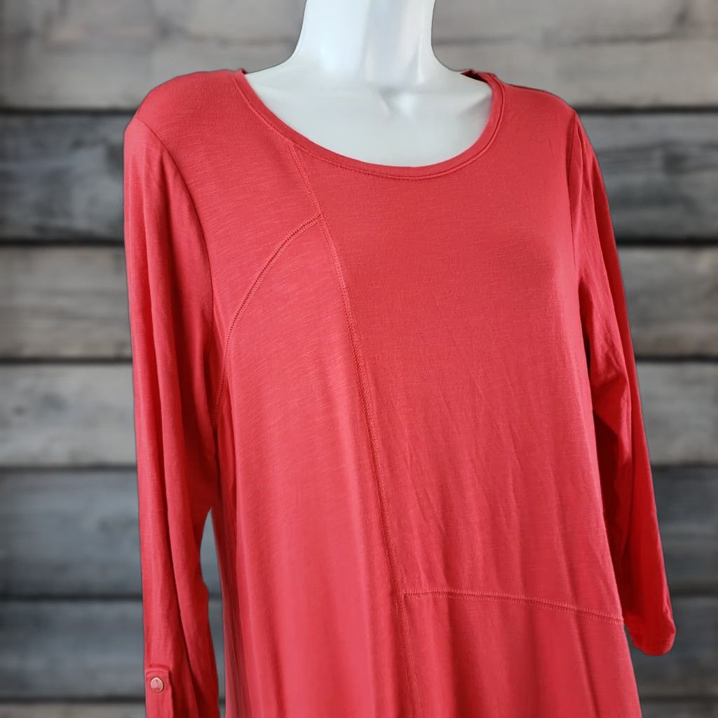 Vintage Chico's Zenergy Women’s Tunic Top M Pink 3/4 Sleeve Round Neck Pullover Blouse Shirt Womens Size M / US 6-8 / IT 42-44 - 1 Thumbnail