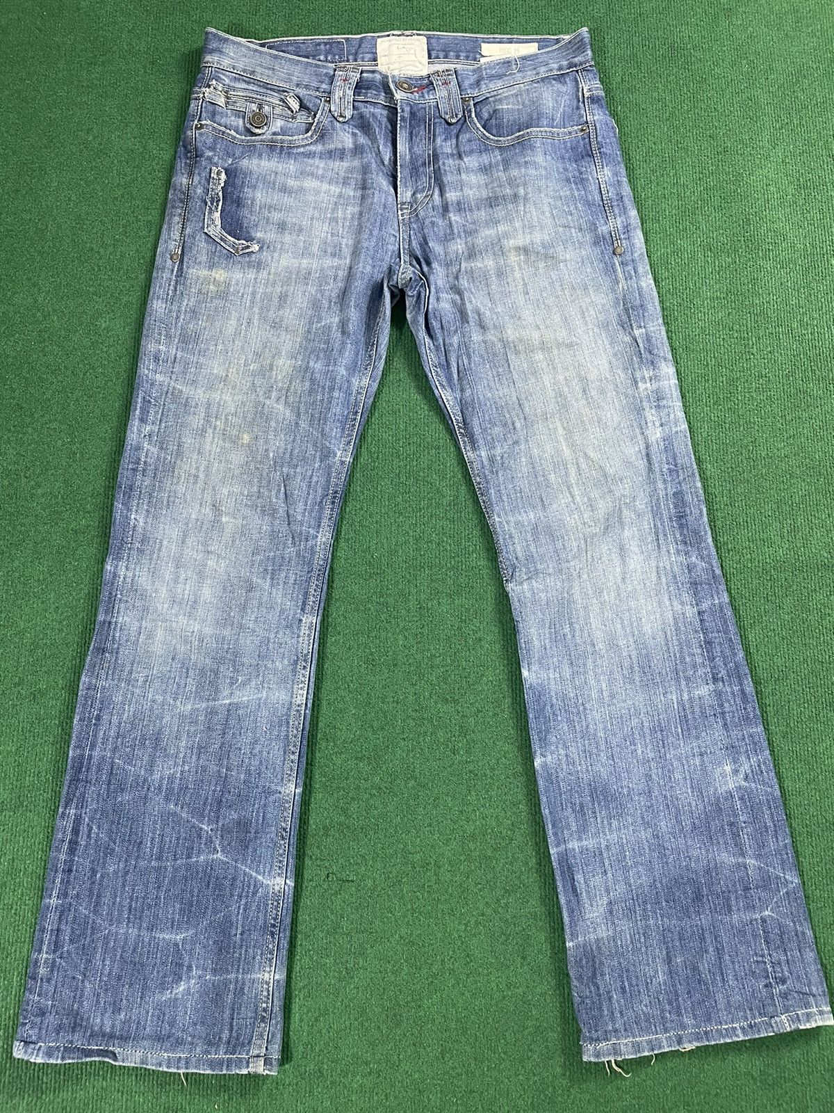 Japanese Brand Vintage Taverniti Flair Cut Jeans Size US 34 / EU 50 - 3 Thumbnail