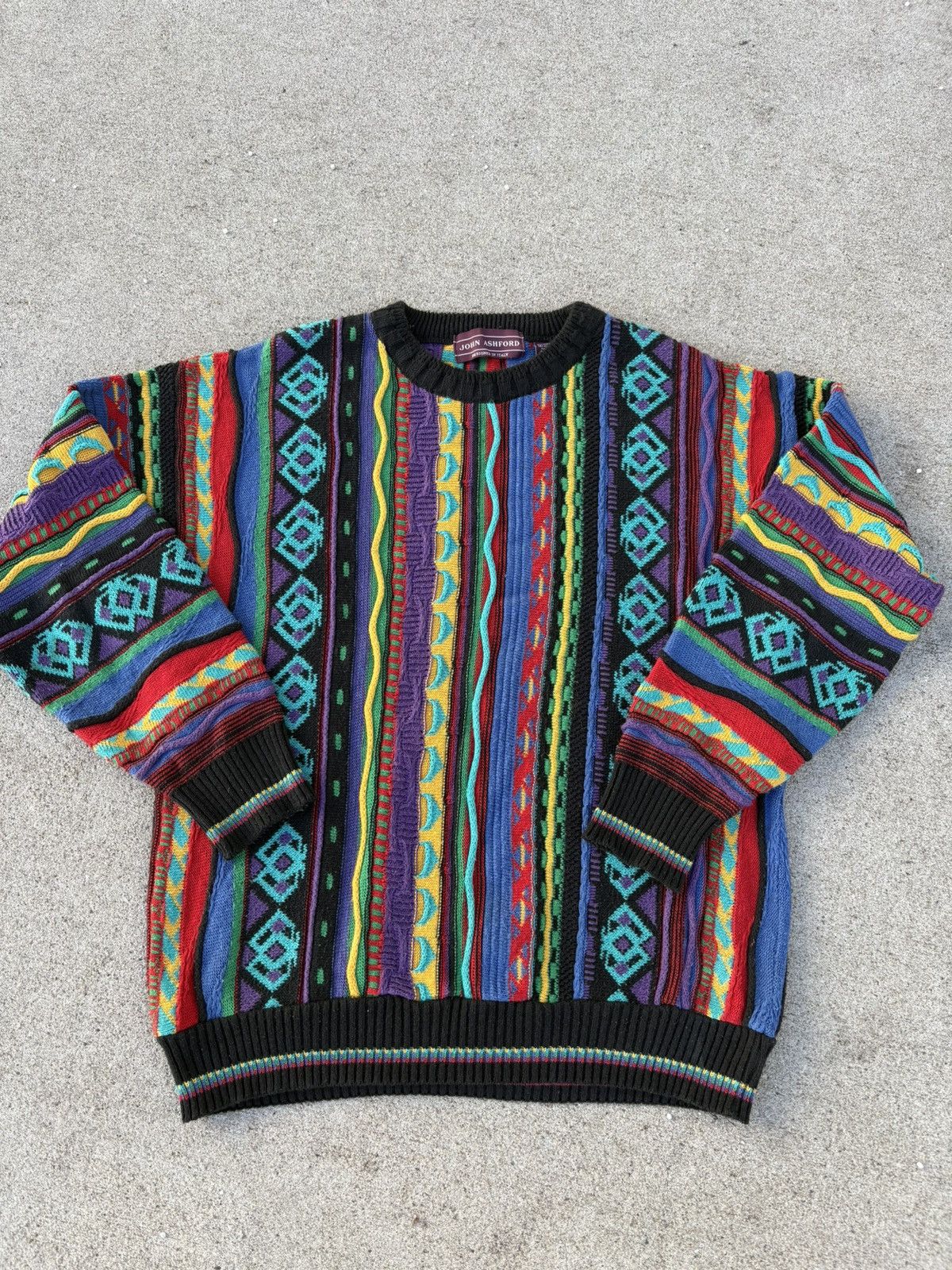 John Ashford × Vintage Coogi style multicoloured sweater Size US M / EU 48-50 / 2 - 1 Thumbnail