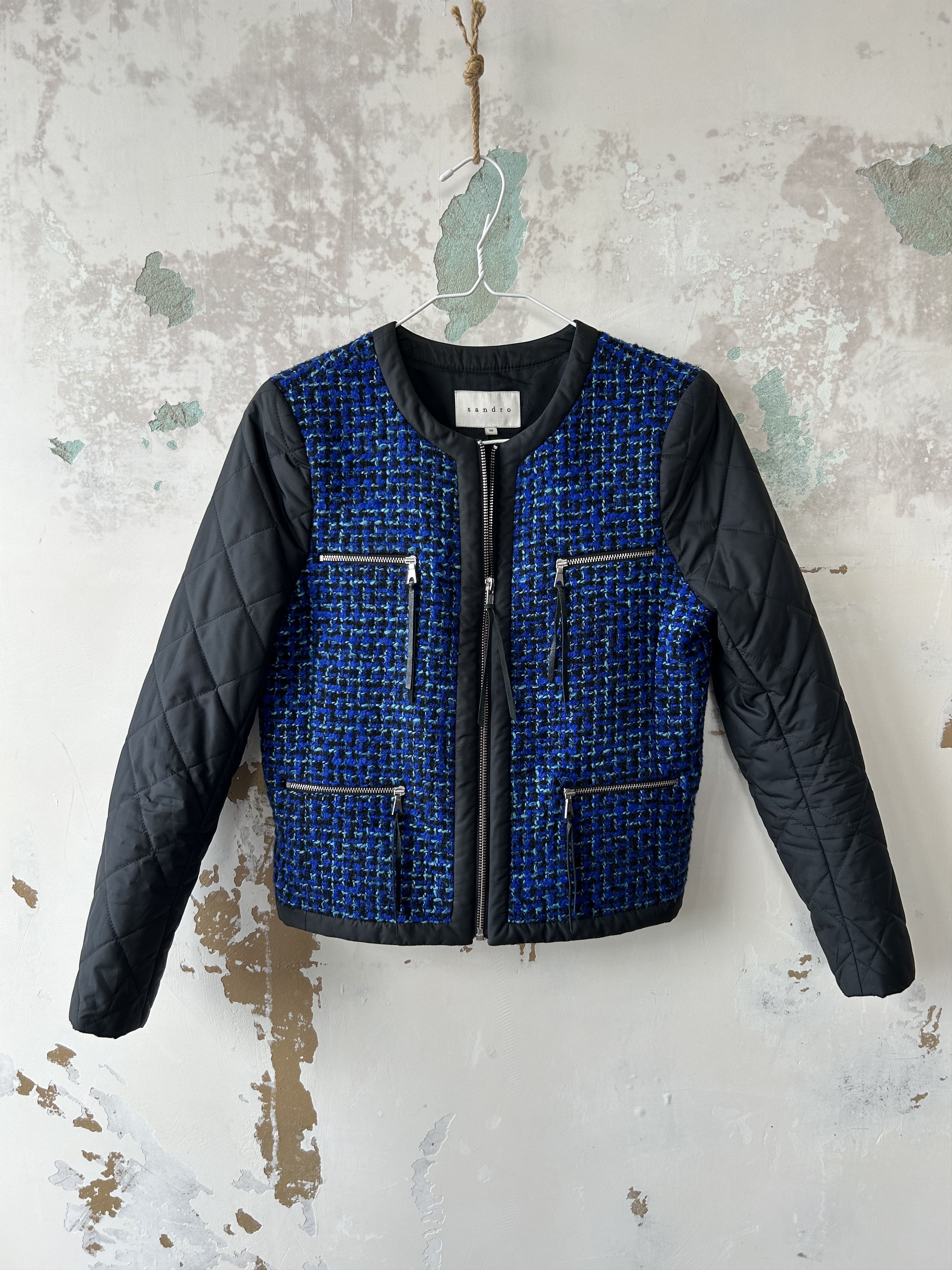 Sandro SANDRO Vanessa Jacket Women's (EU) 36 Cropped Virgin Wool Size M / US 6-8 / IT 42-44 - 1 Thumbnail