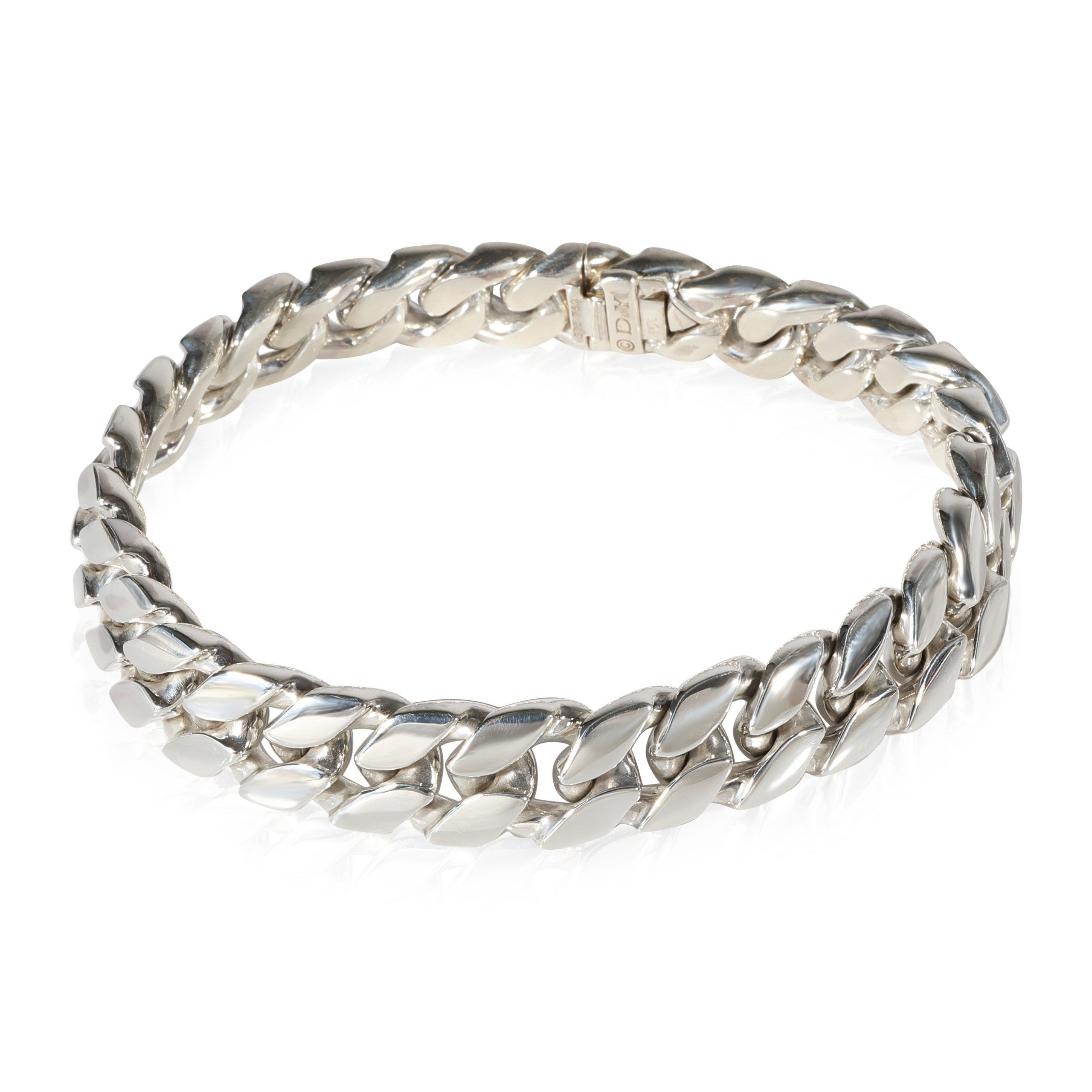 image of David Yurman Curb Men's Bracelet In 18K Yellow Gold & Sterling Silver
