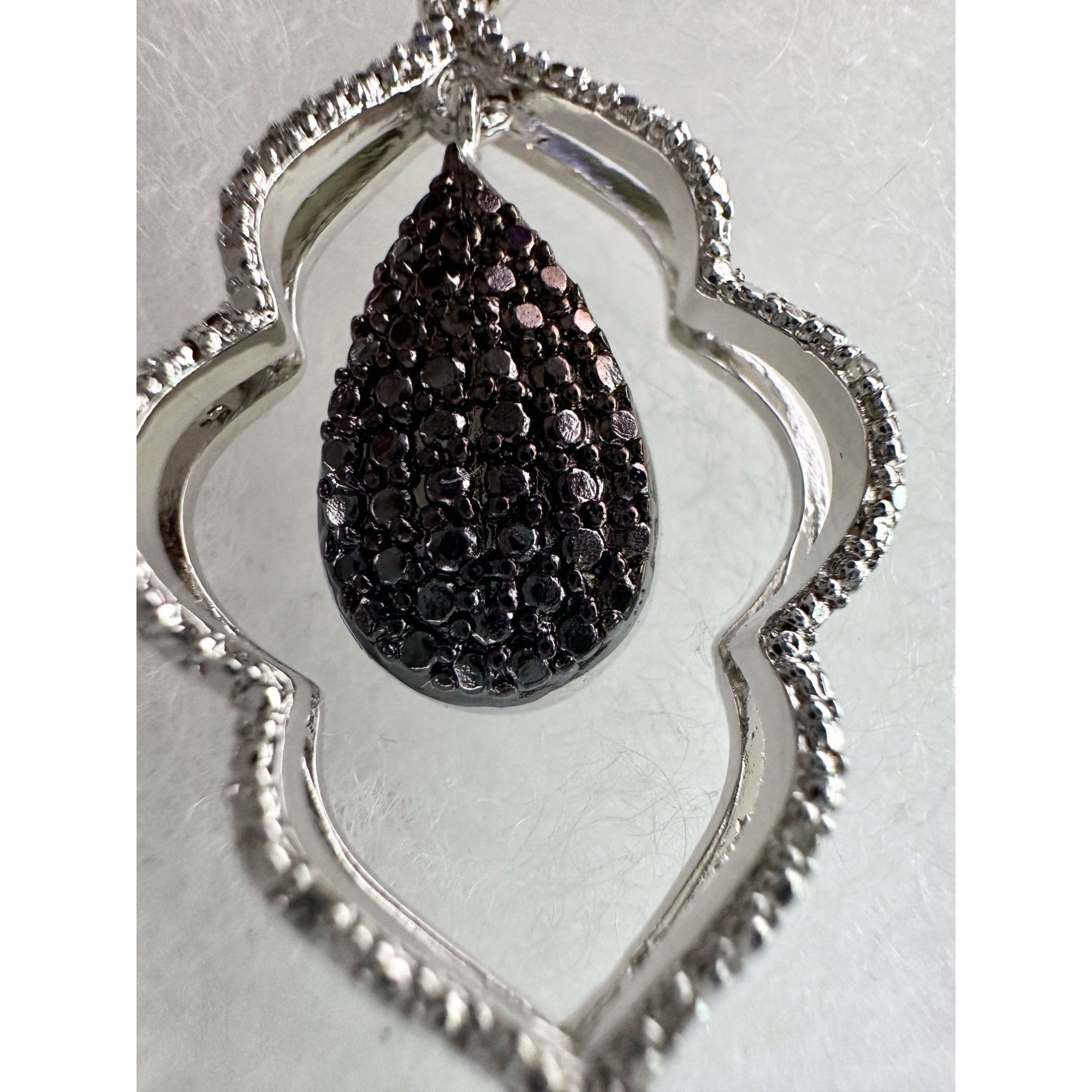 Other Black Diamond Cluster Leaf Dangle Earrings Size ONE SIZE - 9 Thumbnail