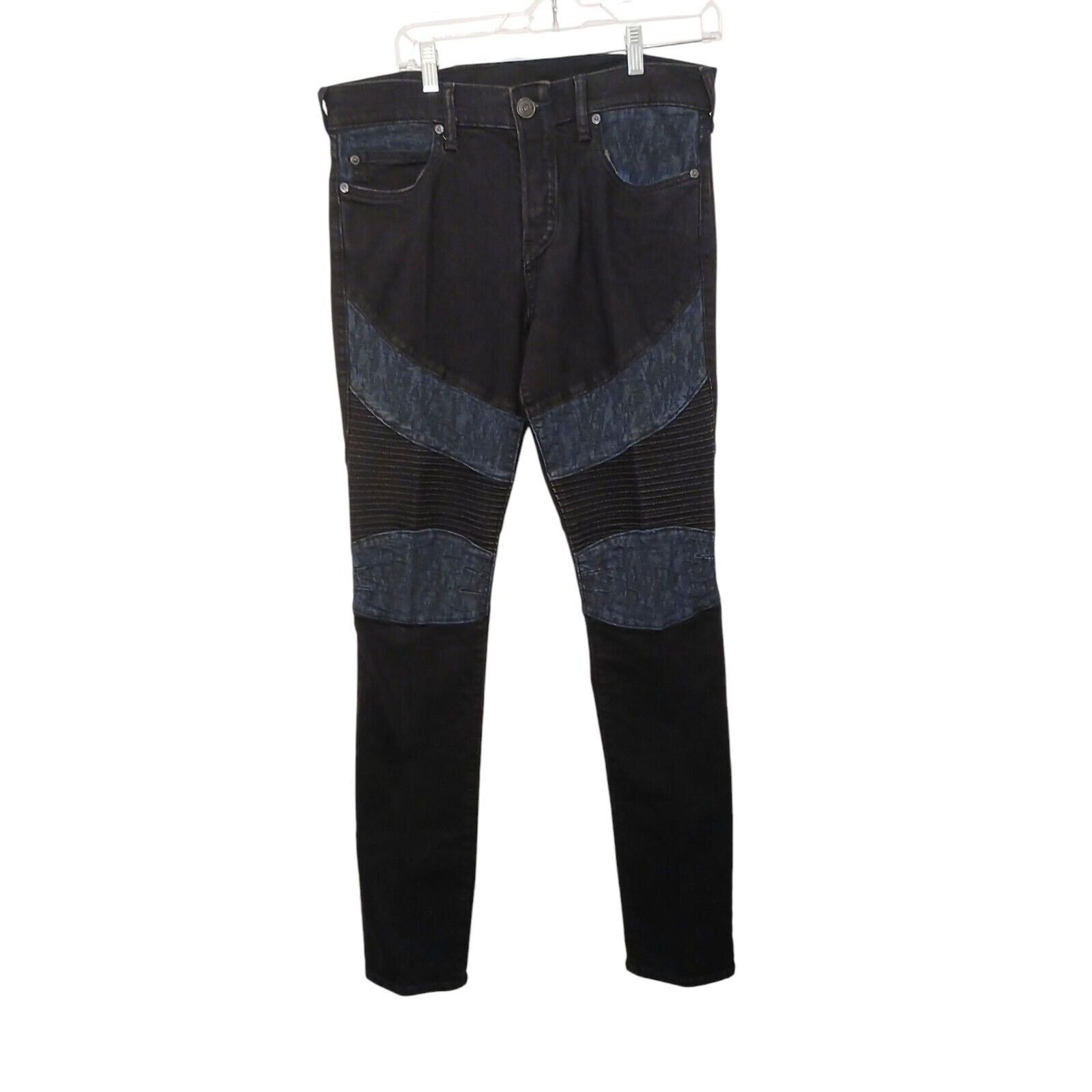 True Religion True Religion ROCCO MOTO Relaxed Skinny Jeans Sz 32 Black Size US 32 / EU 48 - 1 Thumbnail
