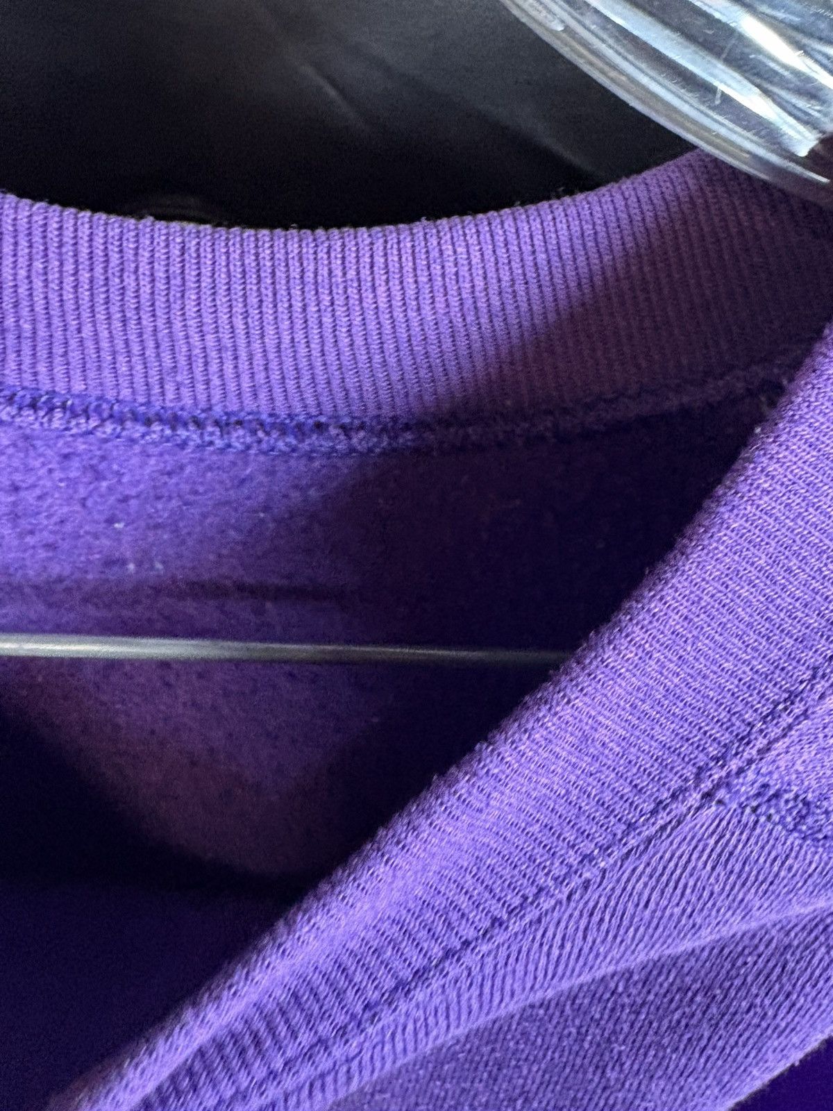 Fruit Of The Loom × Vintage 1990s Purple Crewneck Sweatshirt Size US L / EU 52-54 / 3 - 3 Thumbnail