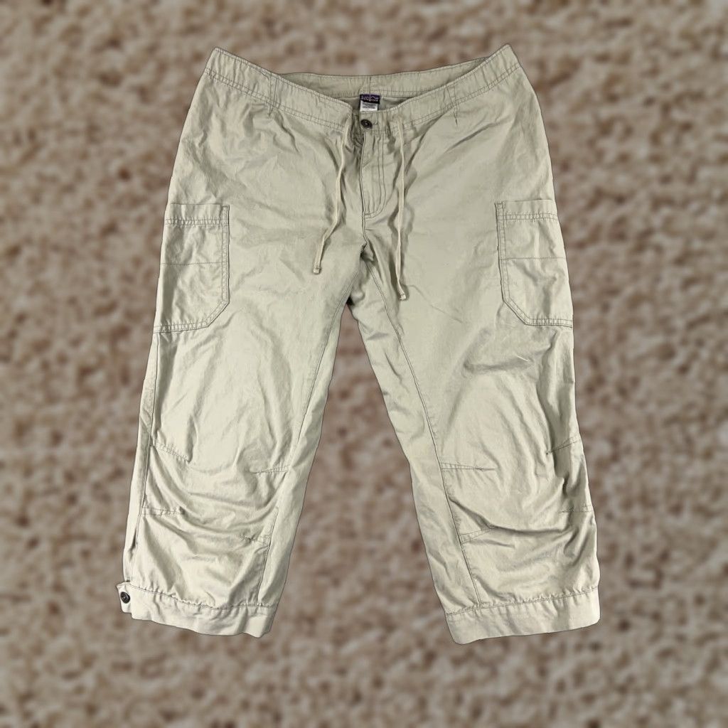 Patagonia Patagonia Pants Women 14 Beige Mandala Capris 100% Cotton Cargo Drawstring 34x21 Capris Womens 14 Beige Mandala 100% Cotton Patagonia Pants Size 36" / US 14 / IT 50 - 1 Thumbnail
